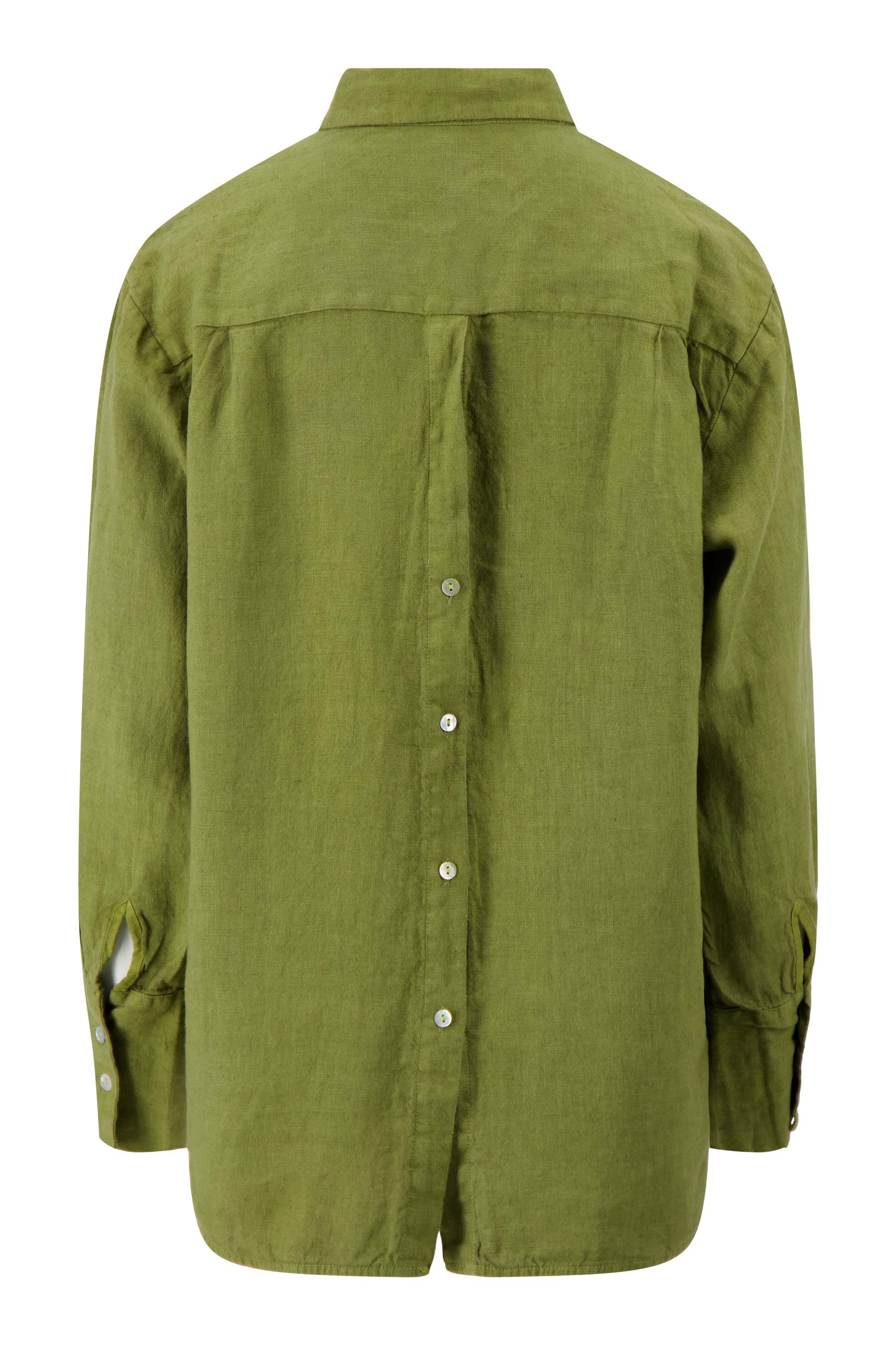100% linnen lange blouse | light mossgreen - Image 7