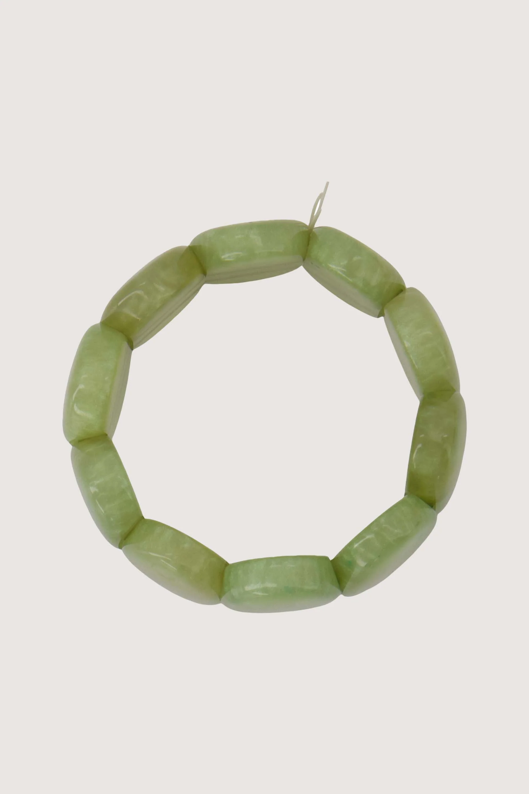 armband van kralen elastiek | olive green - Image 3