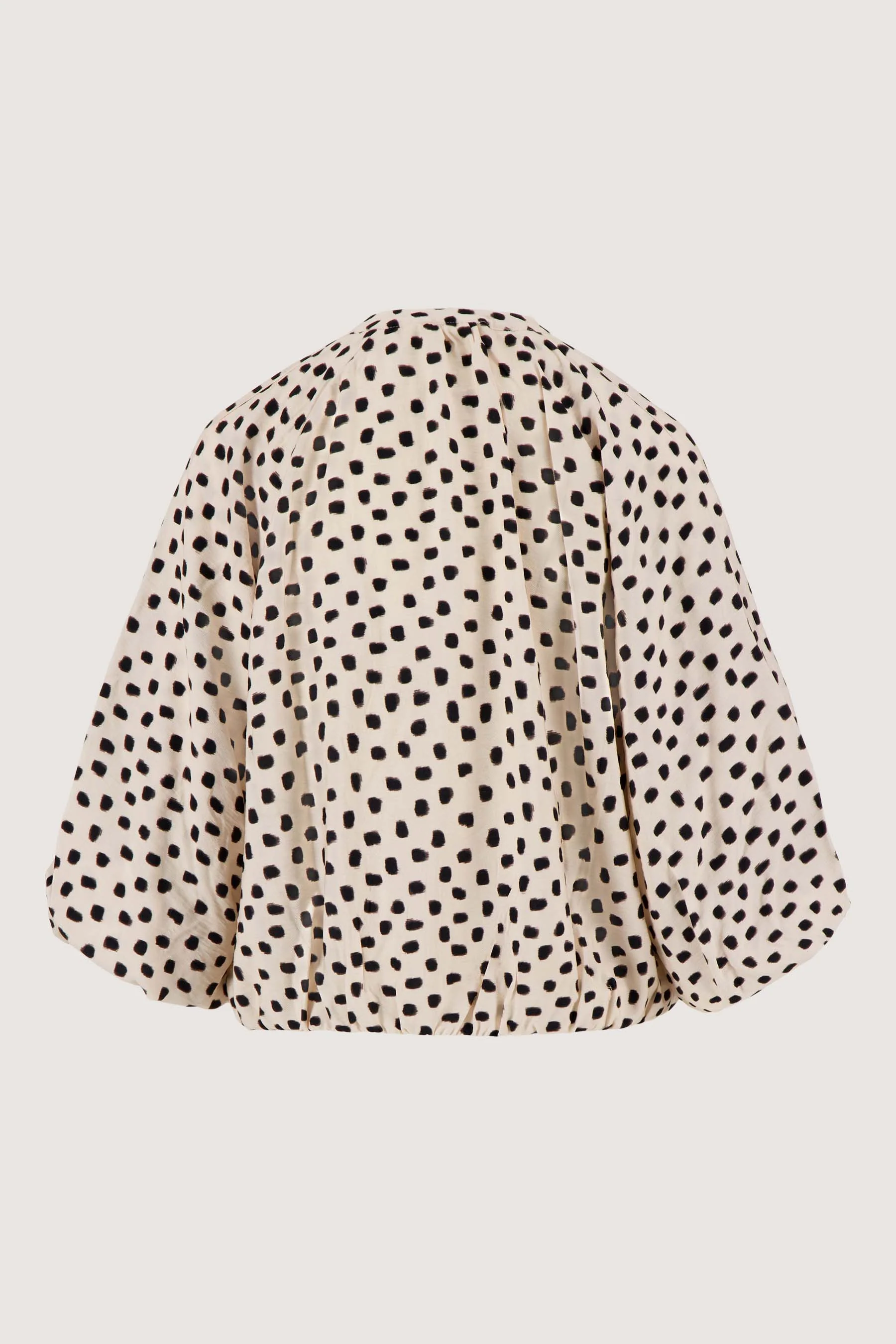 ballon bomber met stippen print | off white / zwart - Image 7
