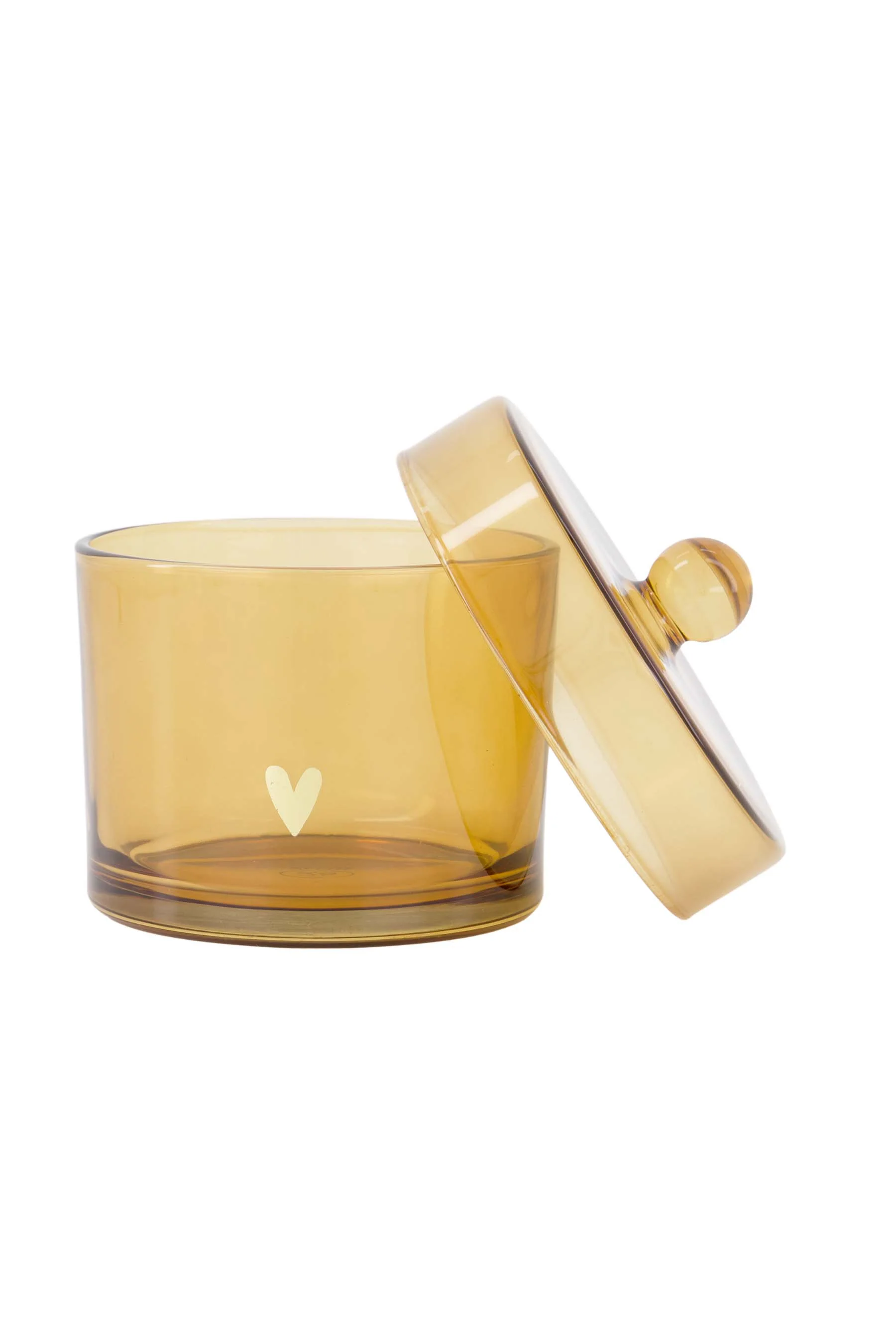 bewaarpot glas met deksel hartje | transparent / gold - Image 2