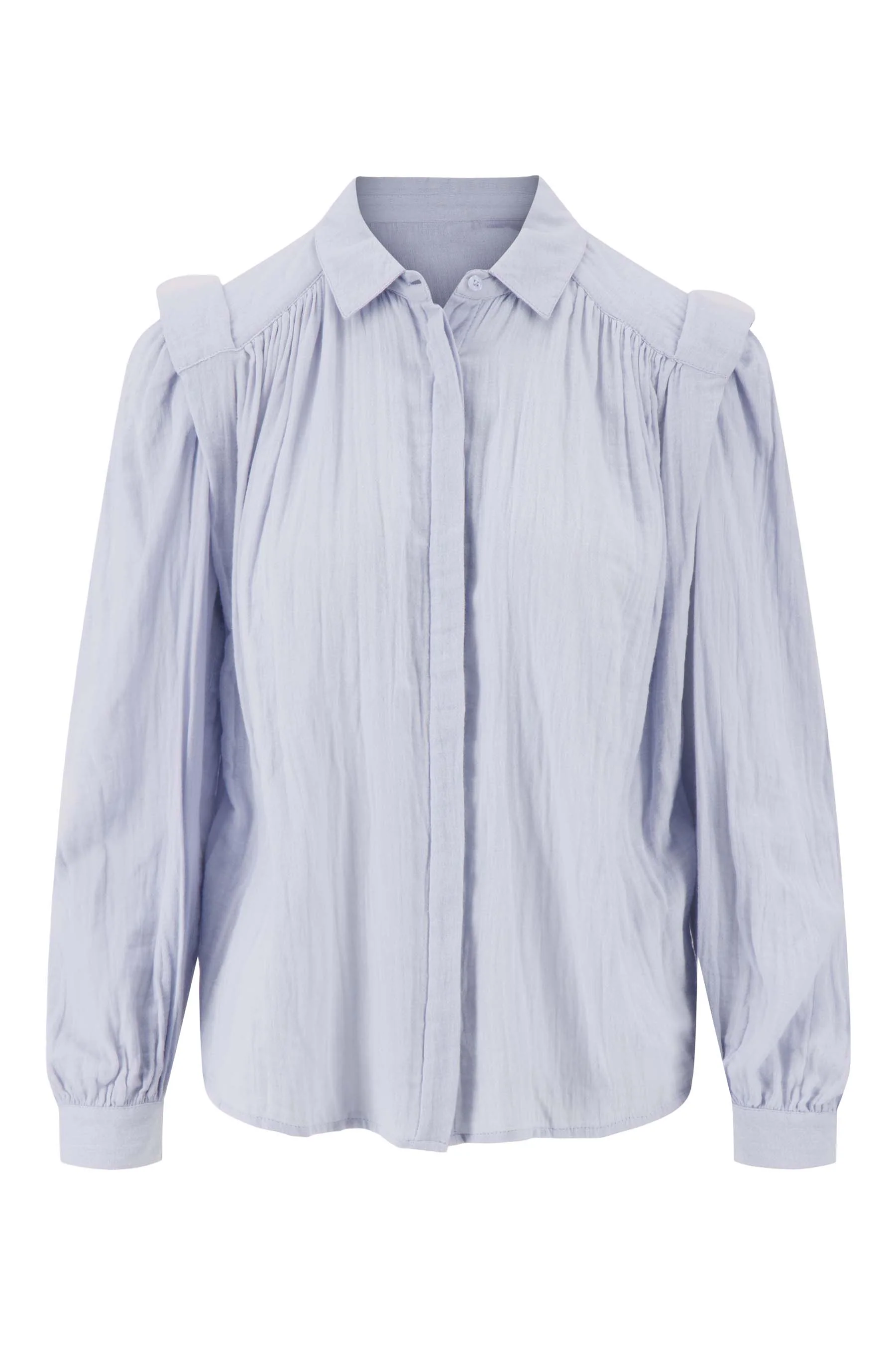 blouse in mousseline | sky blue - Image 6