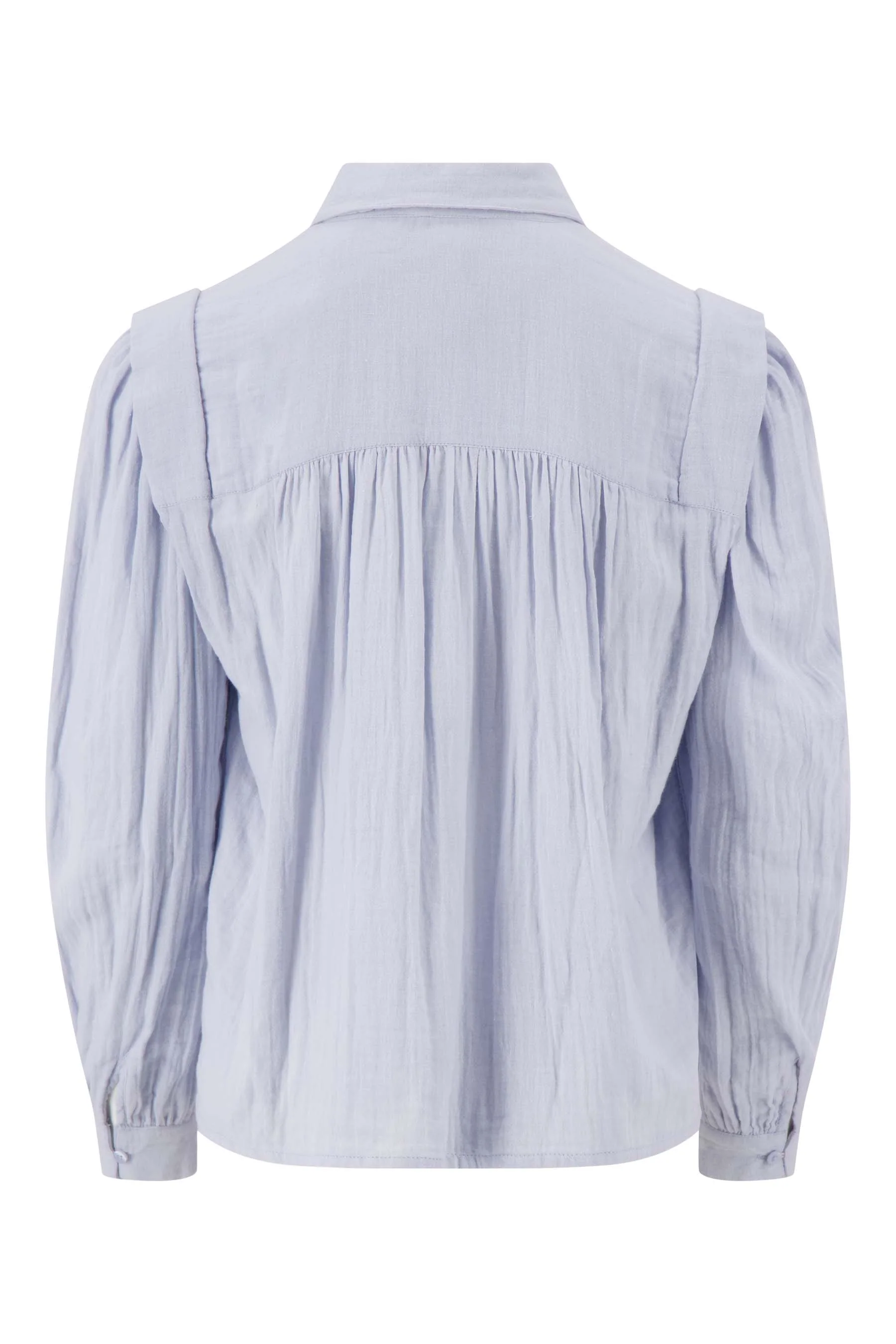 blouse in mousseline | sky blue - Image 7