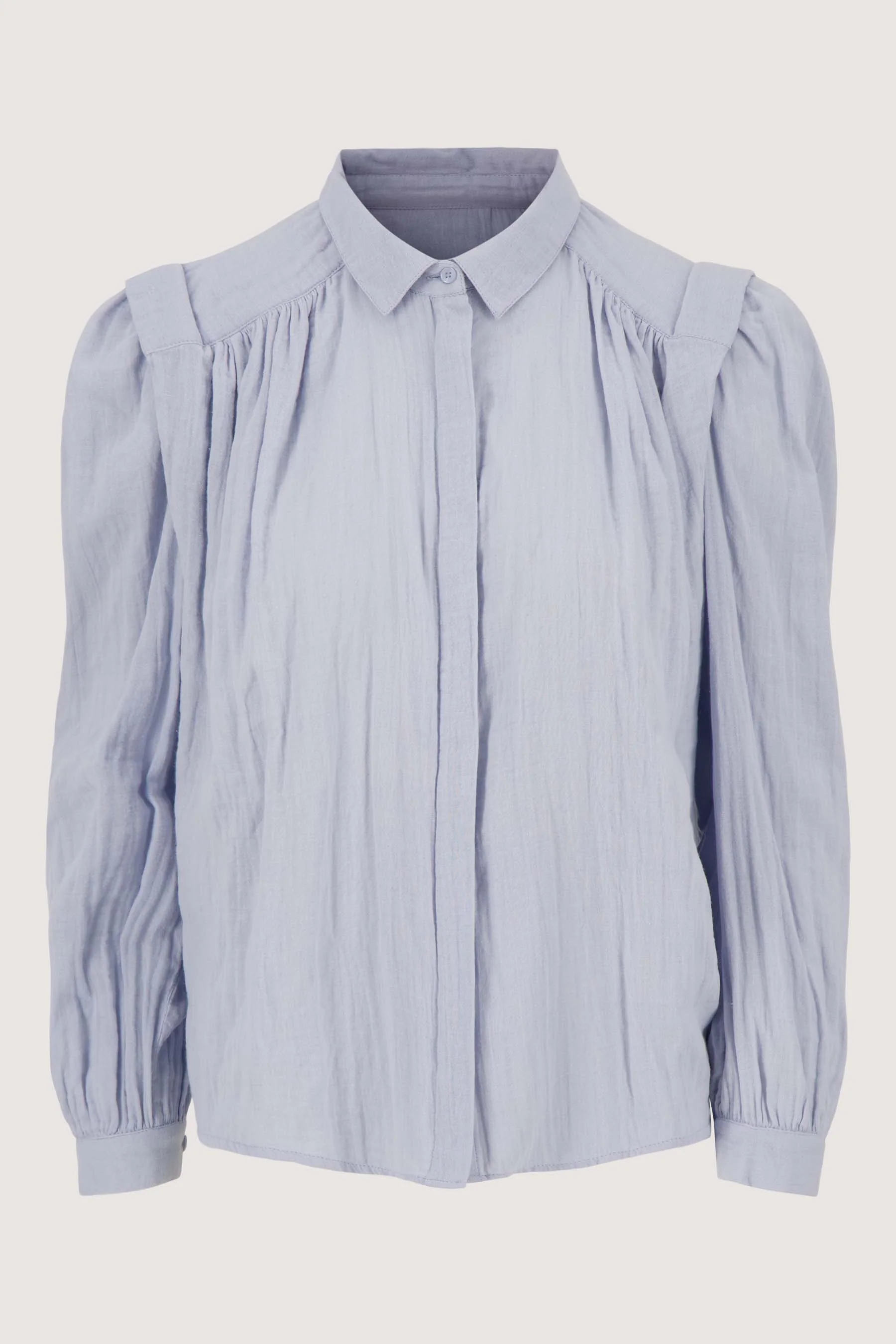 blouse in mousseline | sky blue - Image 8
