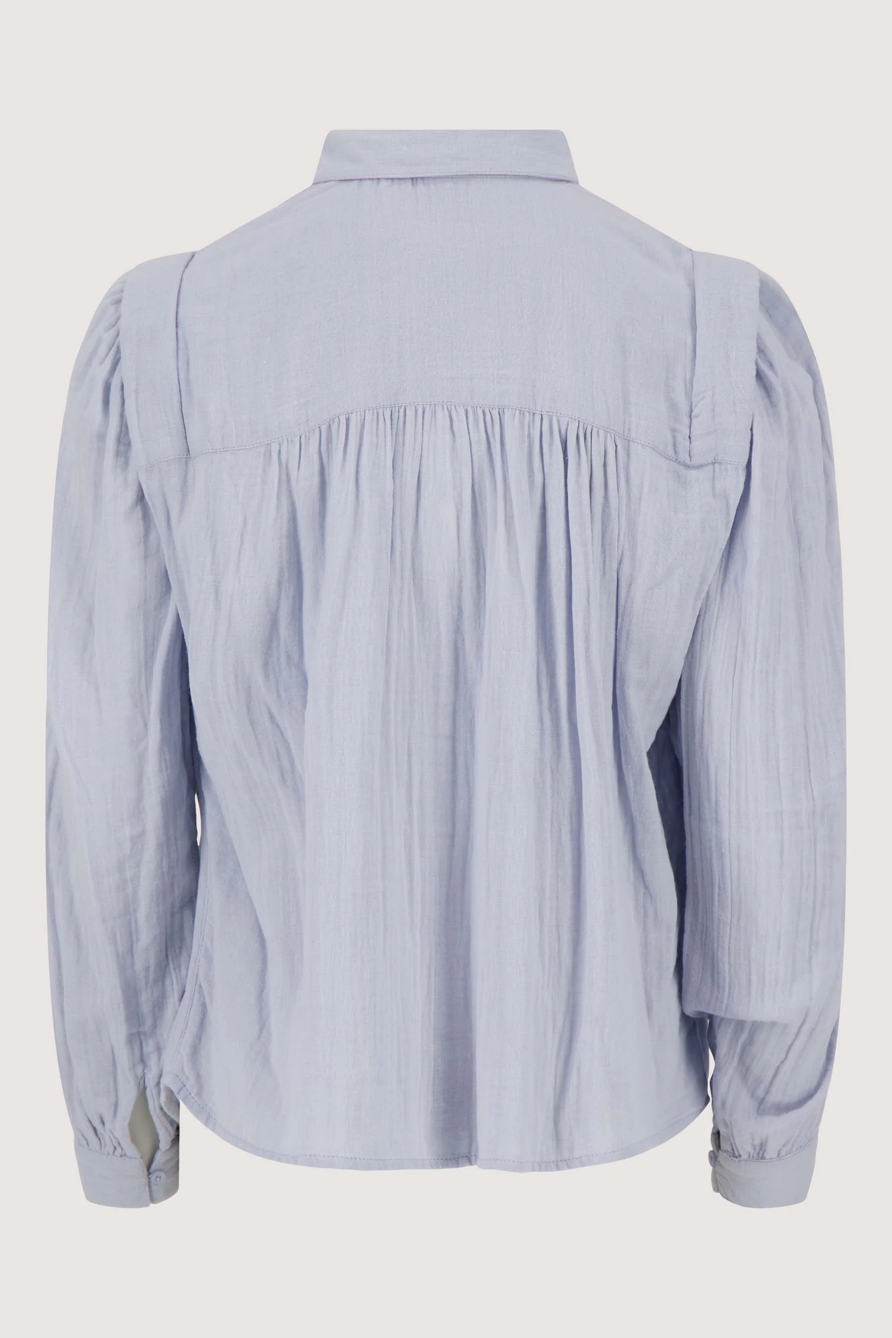 blouse in mousseline | sky blue - Image 9