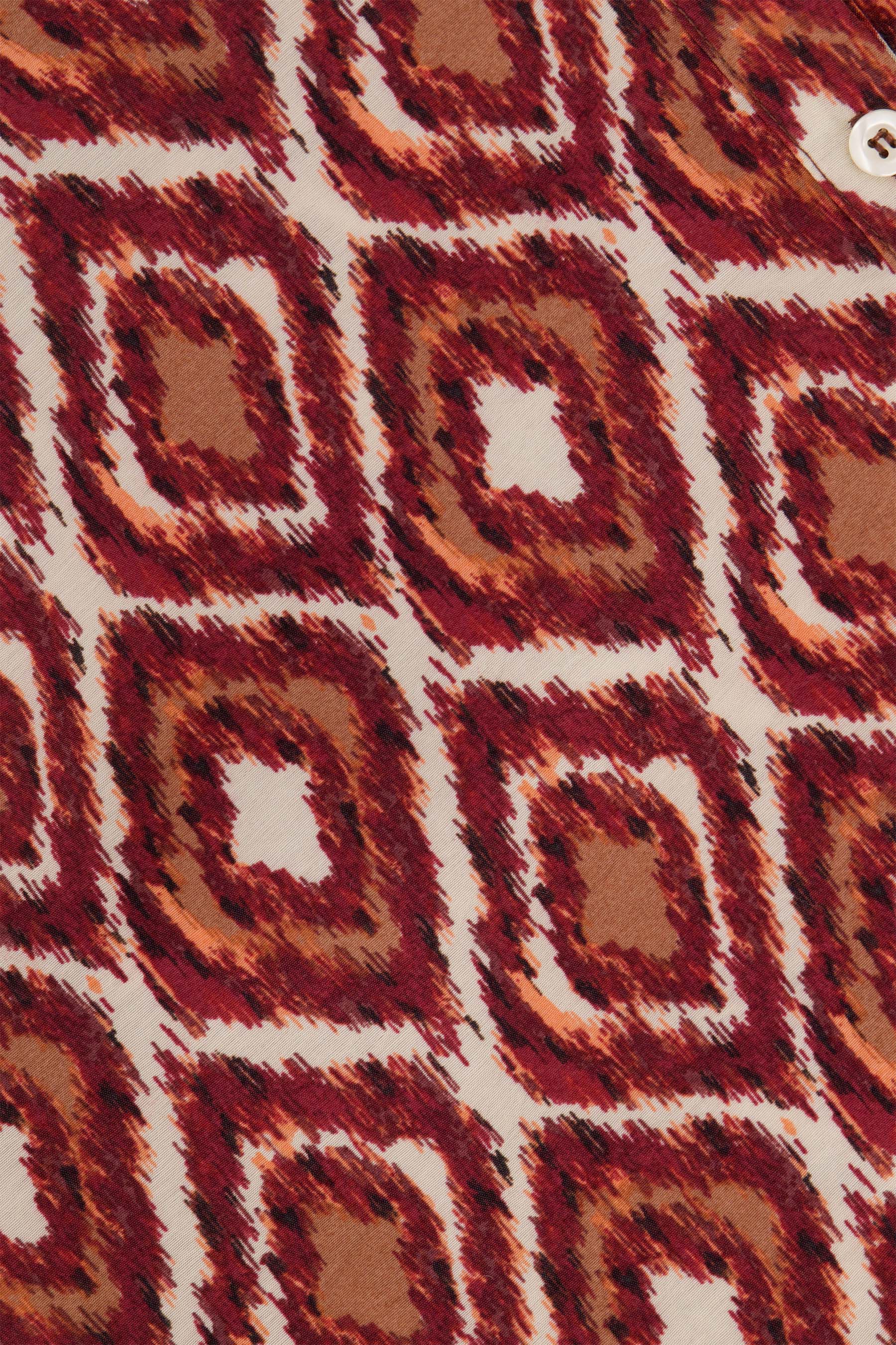 blouse met ikat print | zand / roodbruin - Image 3