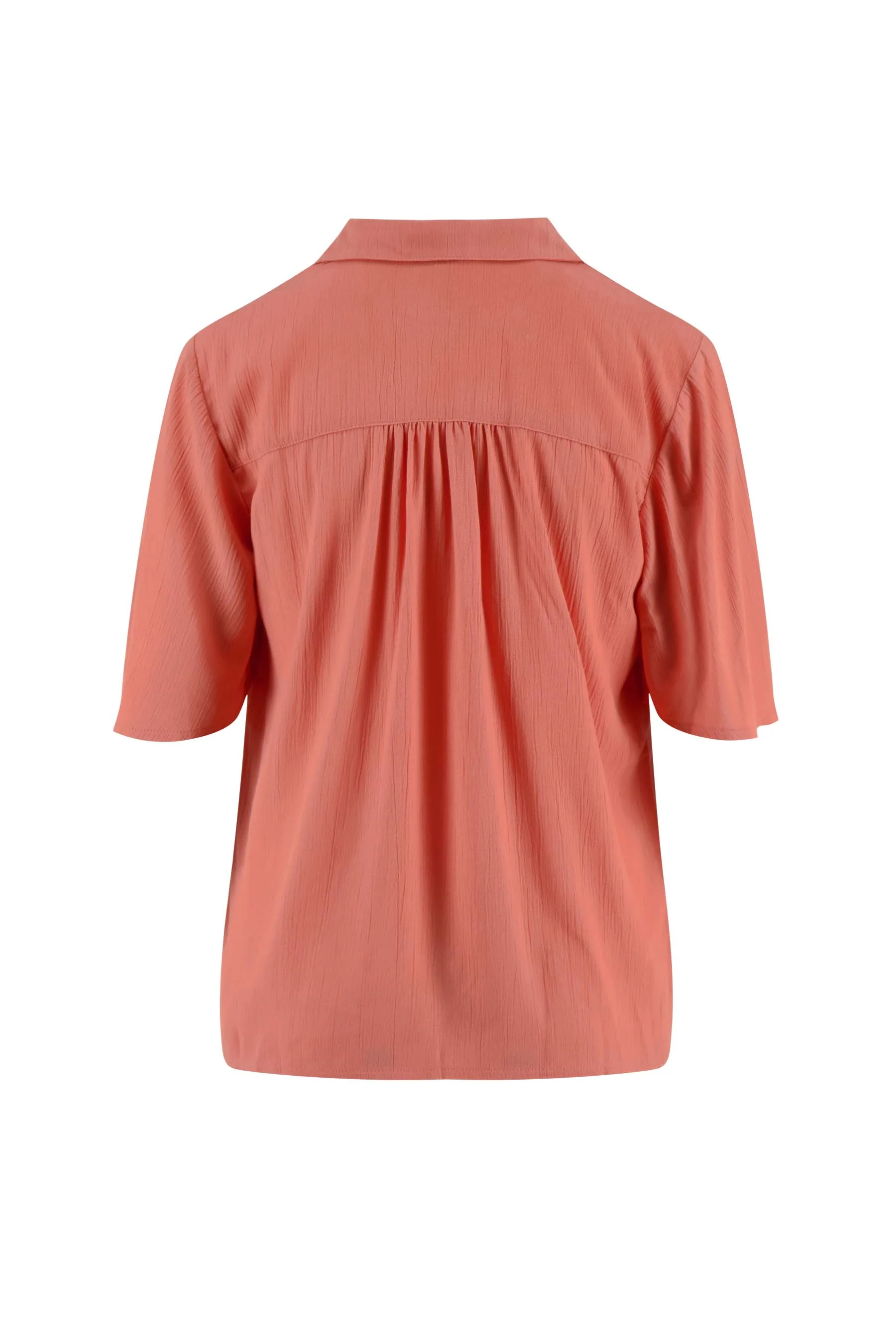 blouse met korte mouw | koraalroze - Image 4