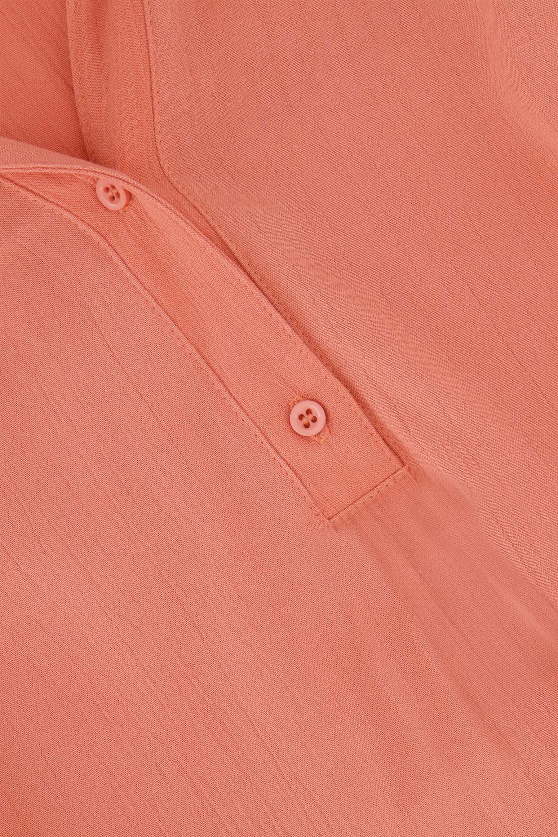 blouse met korte mouw | koraalroze - Image 5