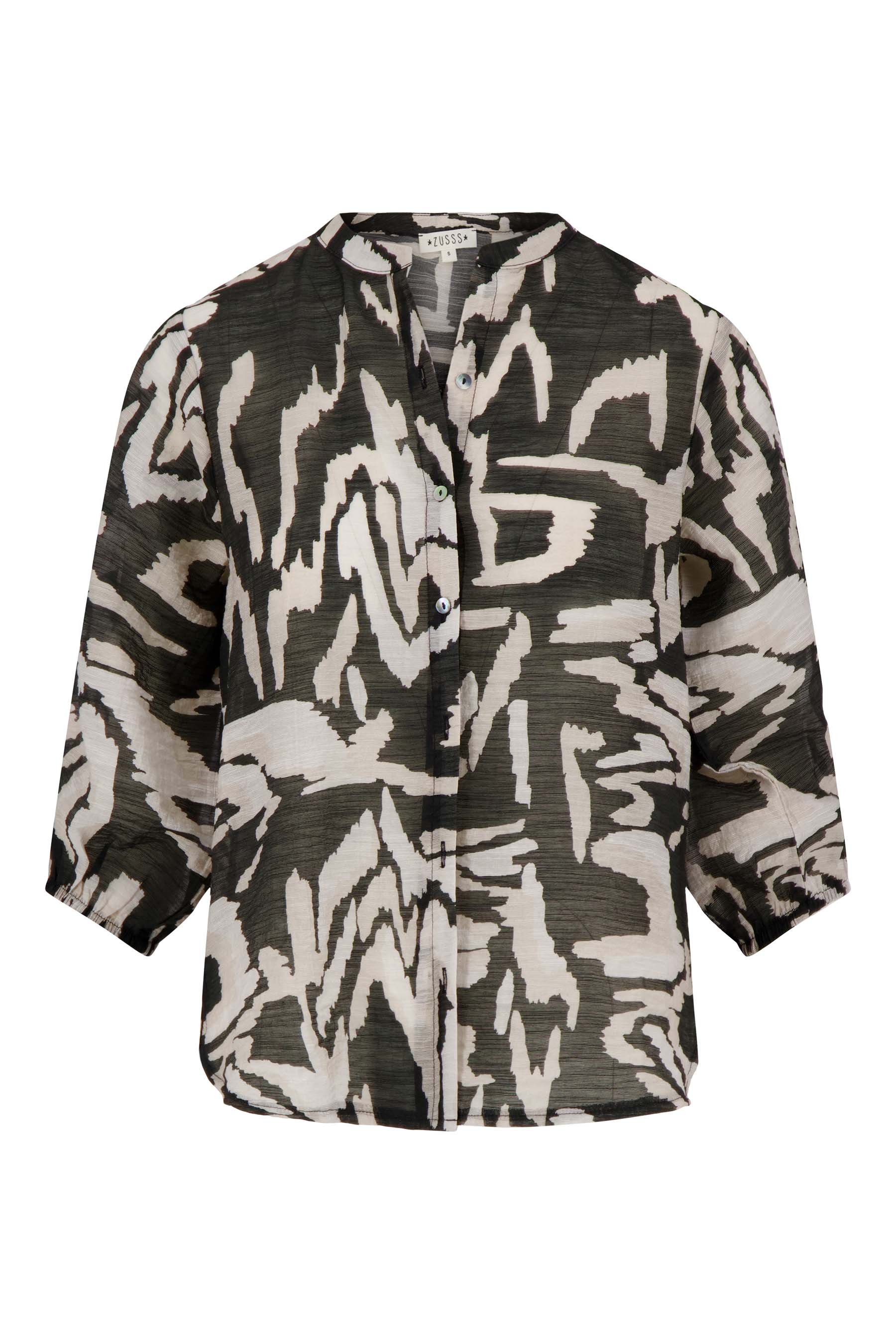 blouse pofmouw met print | multicolor - Image 3