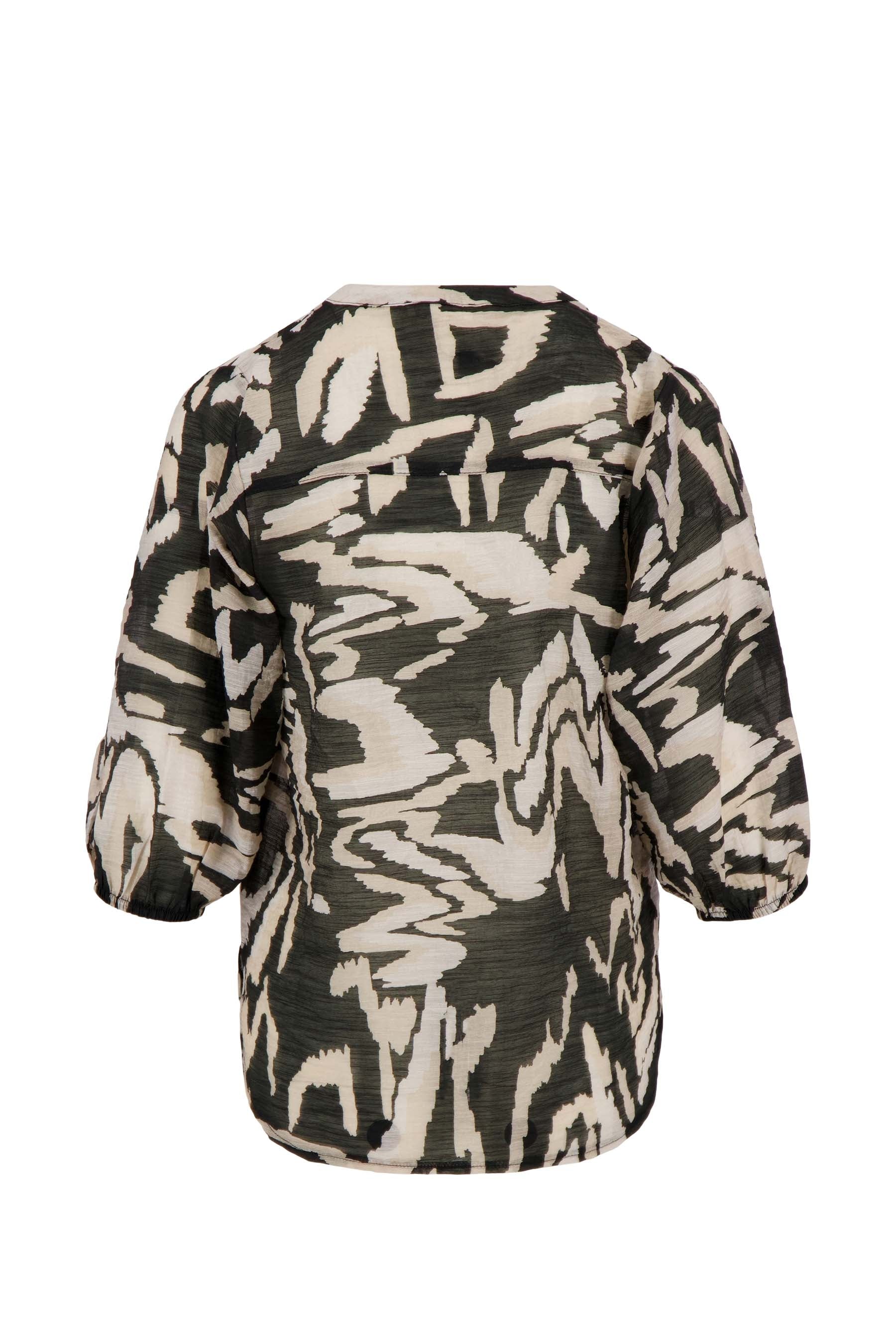 blouse pofmouw met print | multicolor - Image 4