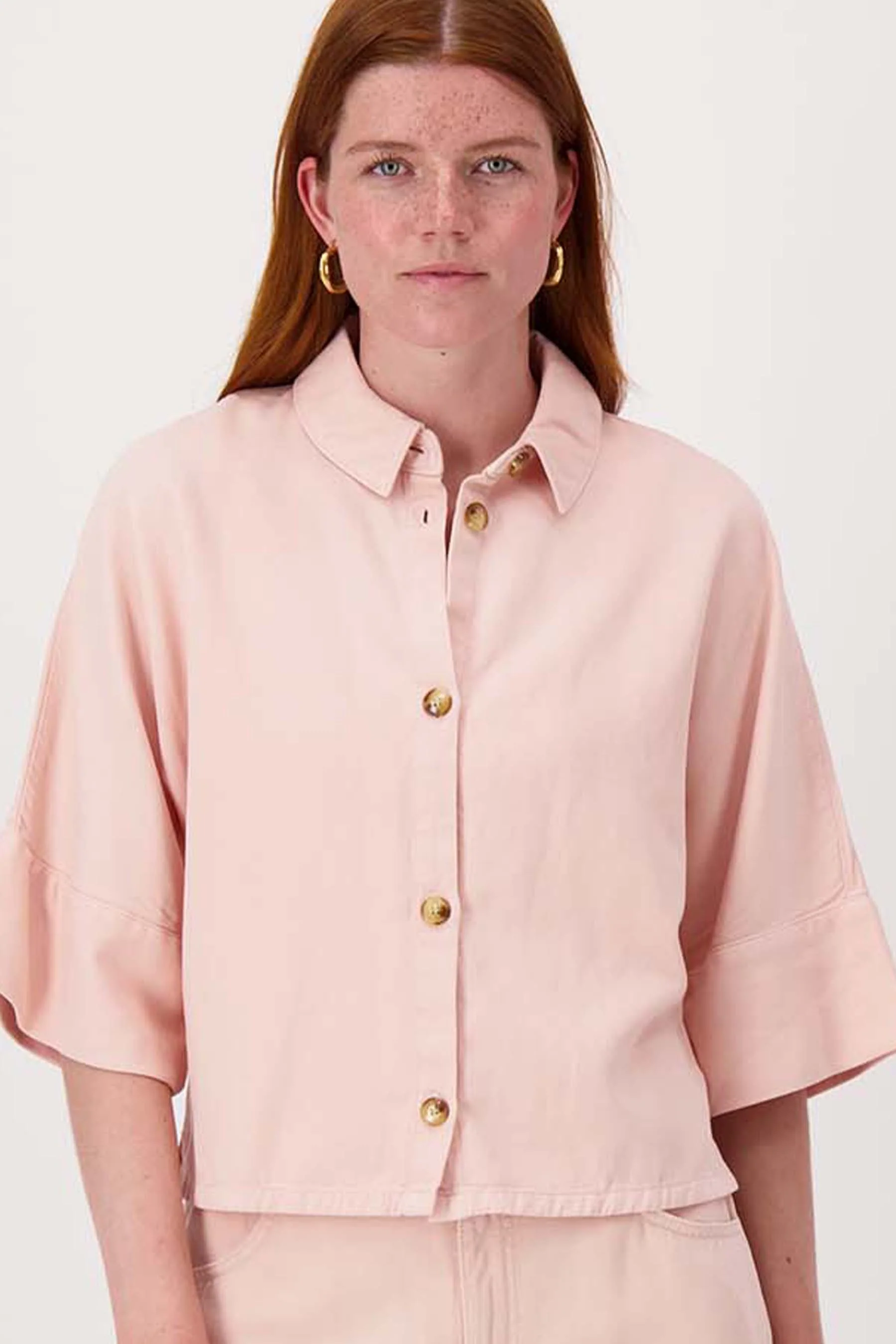 cropped boxy model blouse | light pink - Image 2