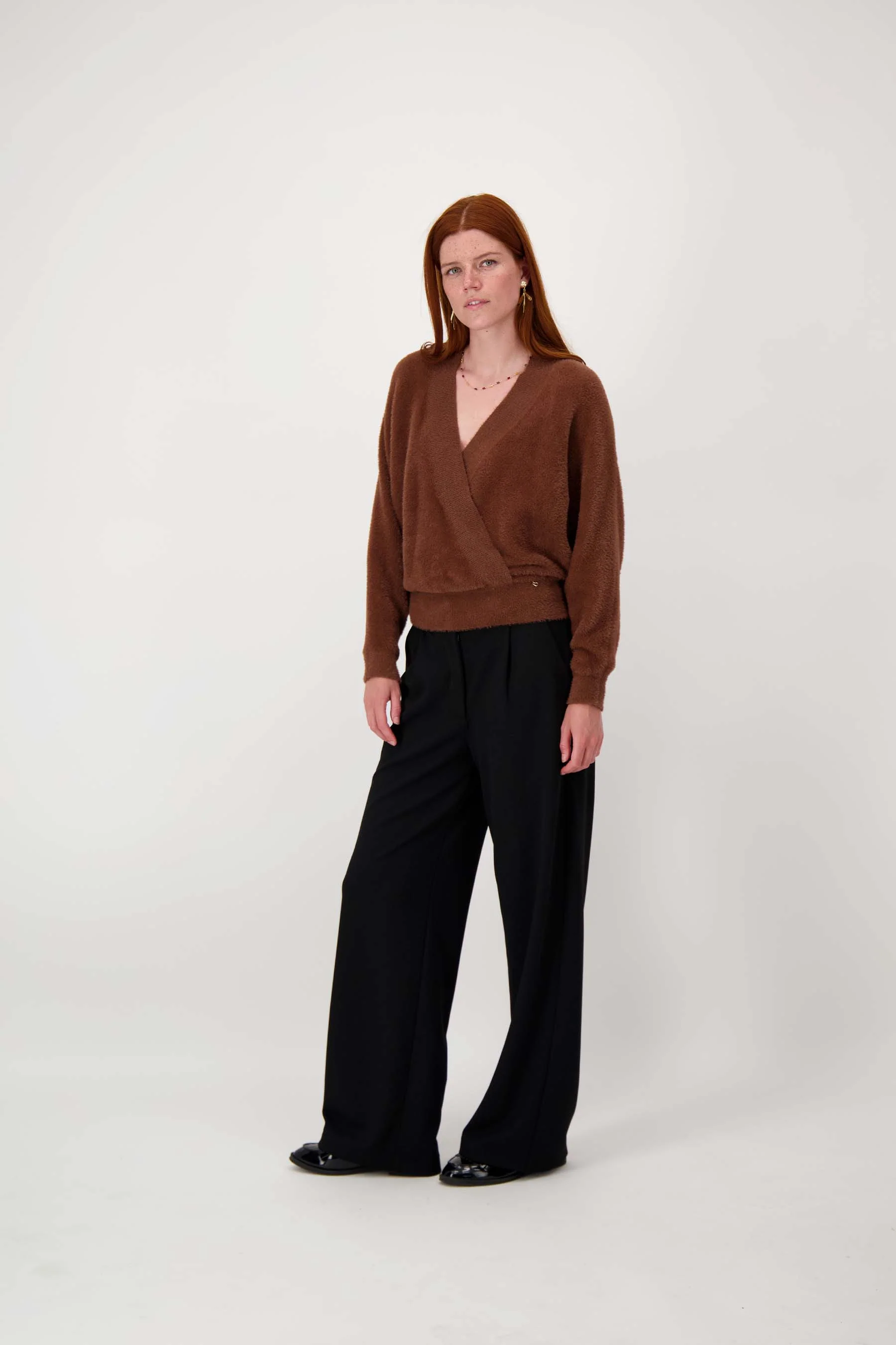 broek met bandplooi detail | black - Image 2