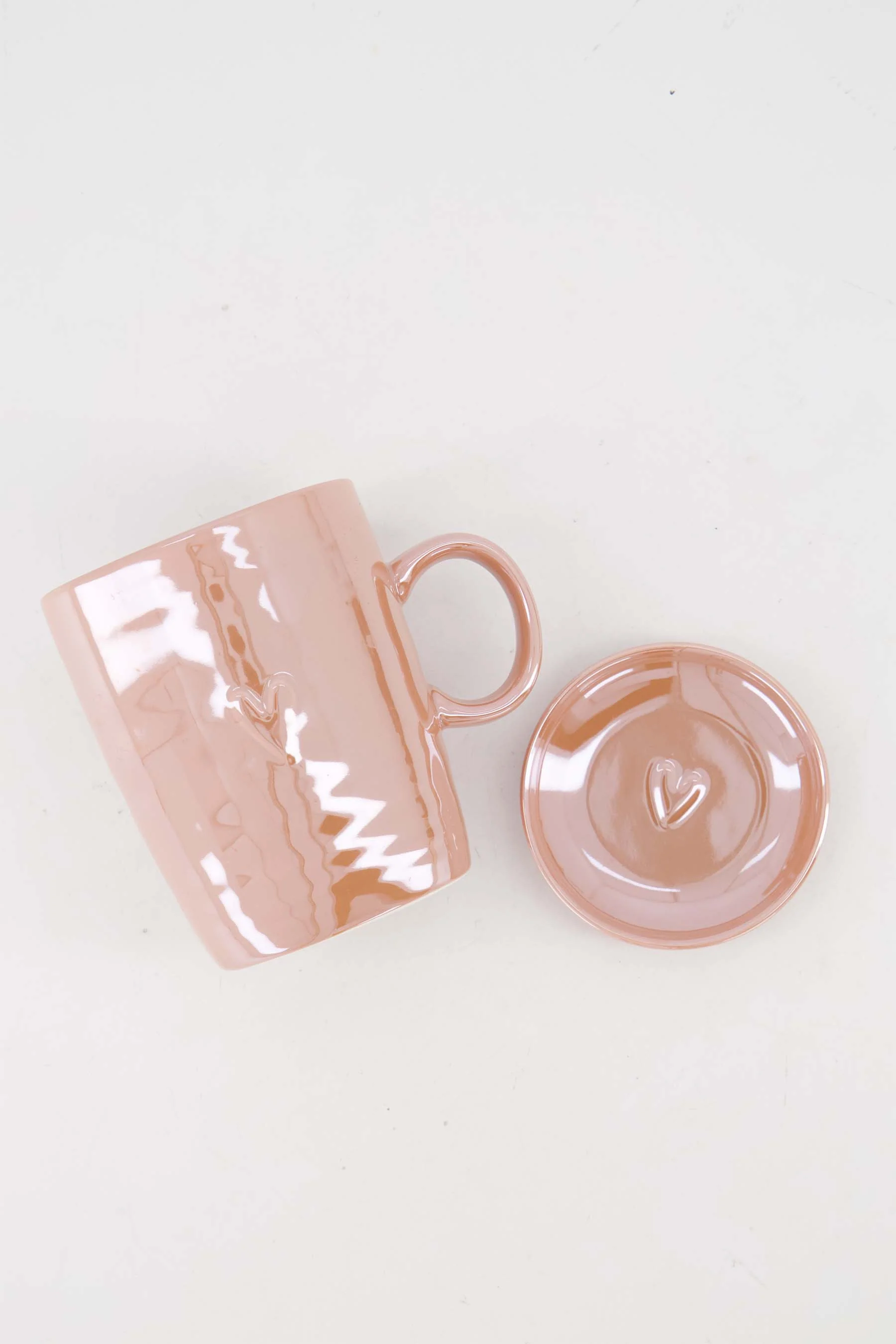 Set - Theemok en dipschaaltje roze