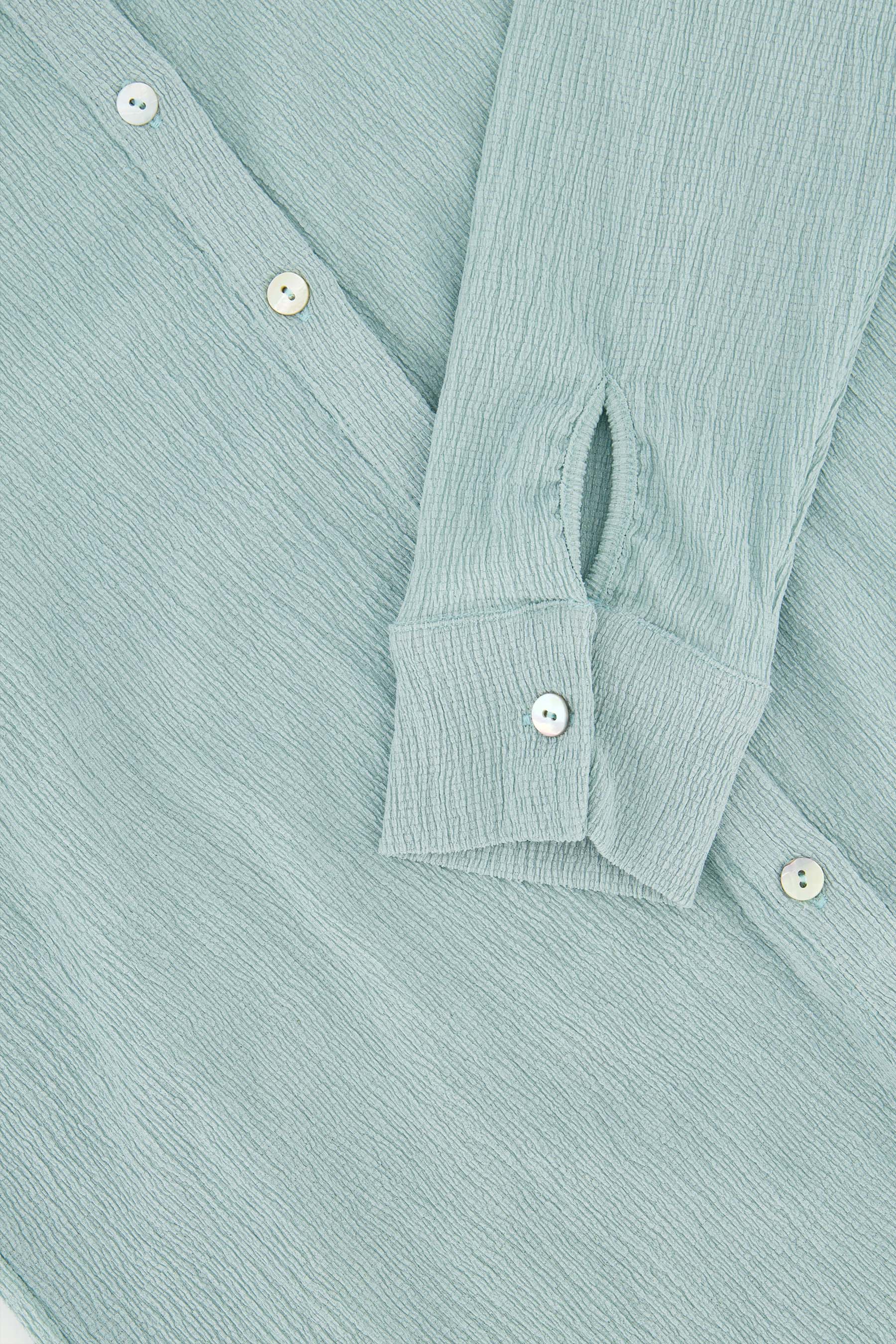crincle blouse 3/4 mouw | ash blue - Image 4