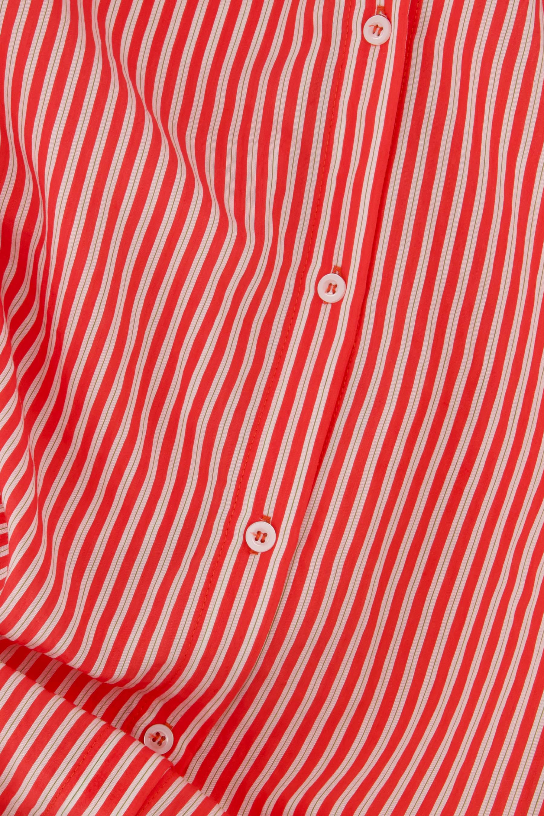 gestreepte blouse jurk | red / white - Image 8
