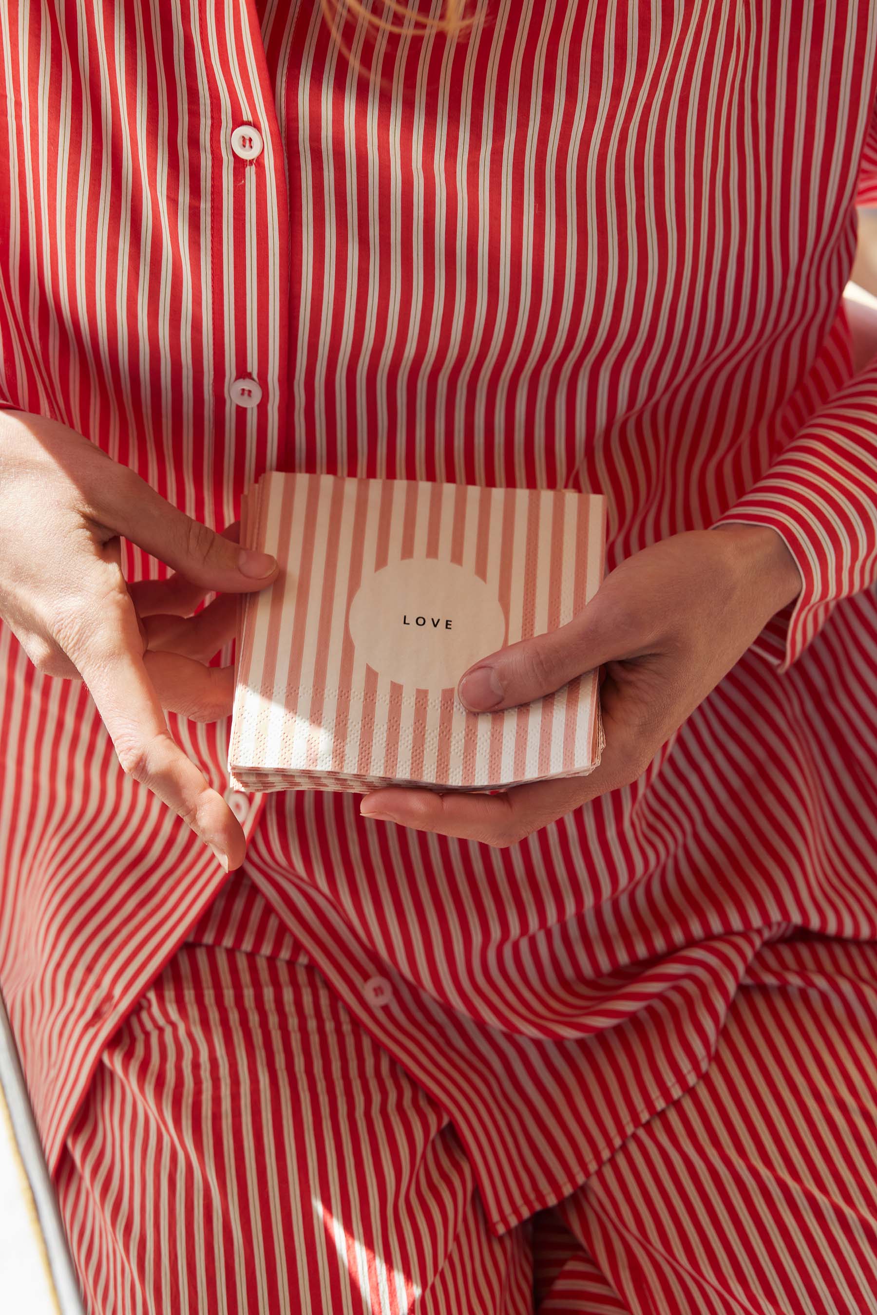 gestreepte blouse | red / white - Image 5