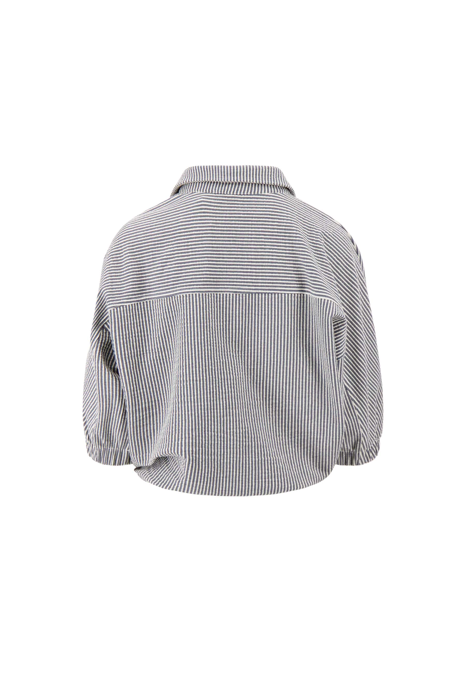 gestreepte blouse van structuur stof | summer navy / off white - Image 6