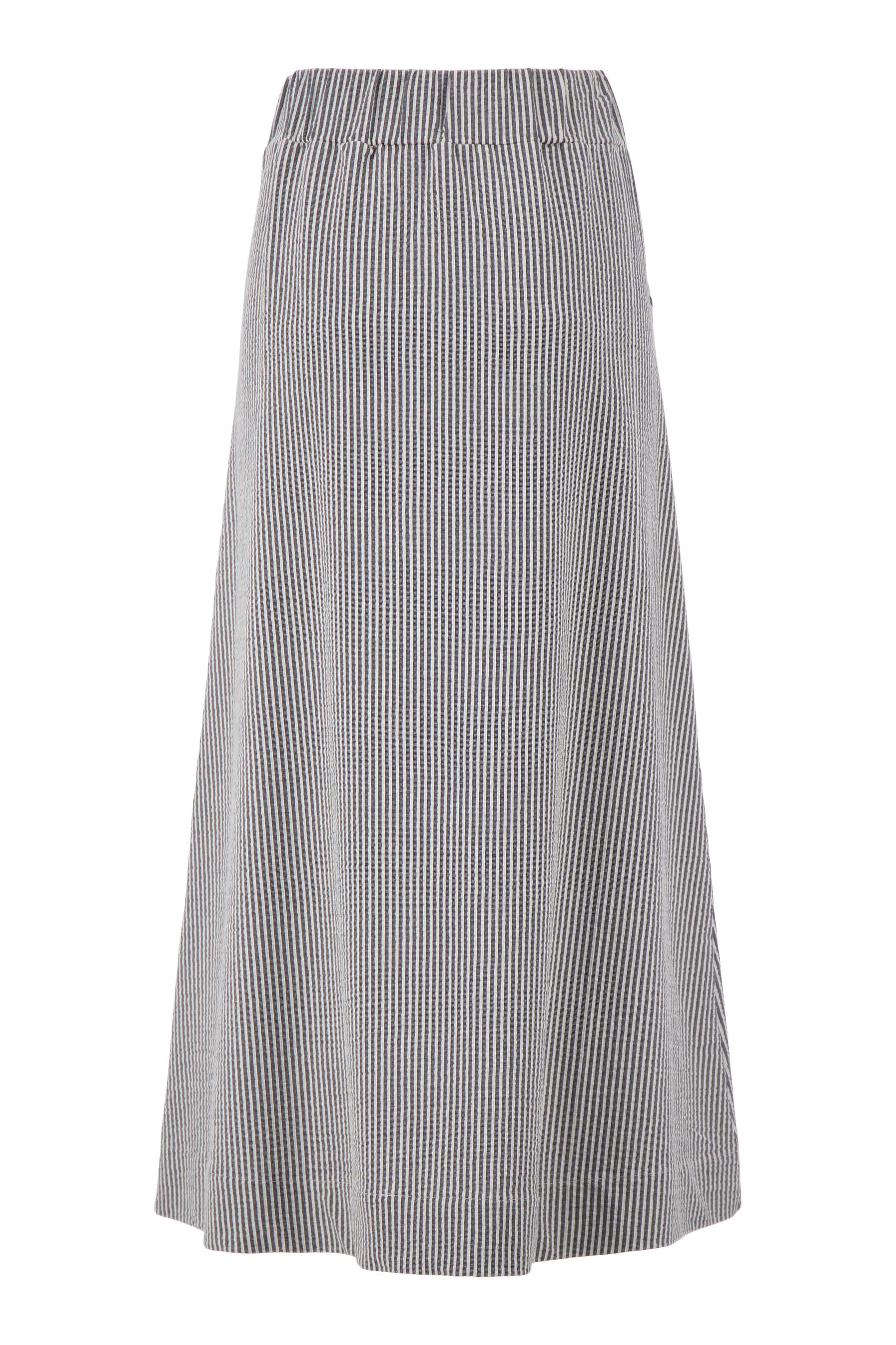 gestreepte seersucker rok | summer navy / off white - Image 7