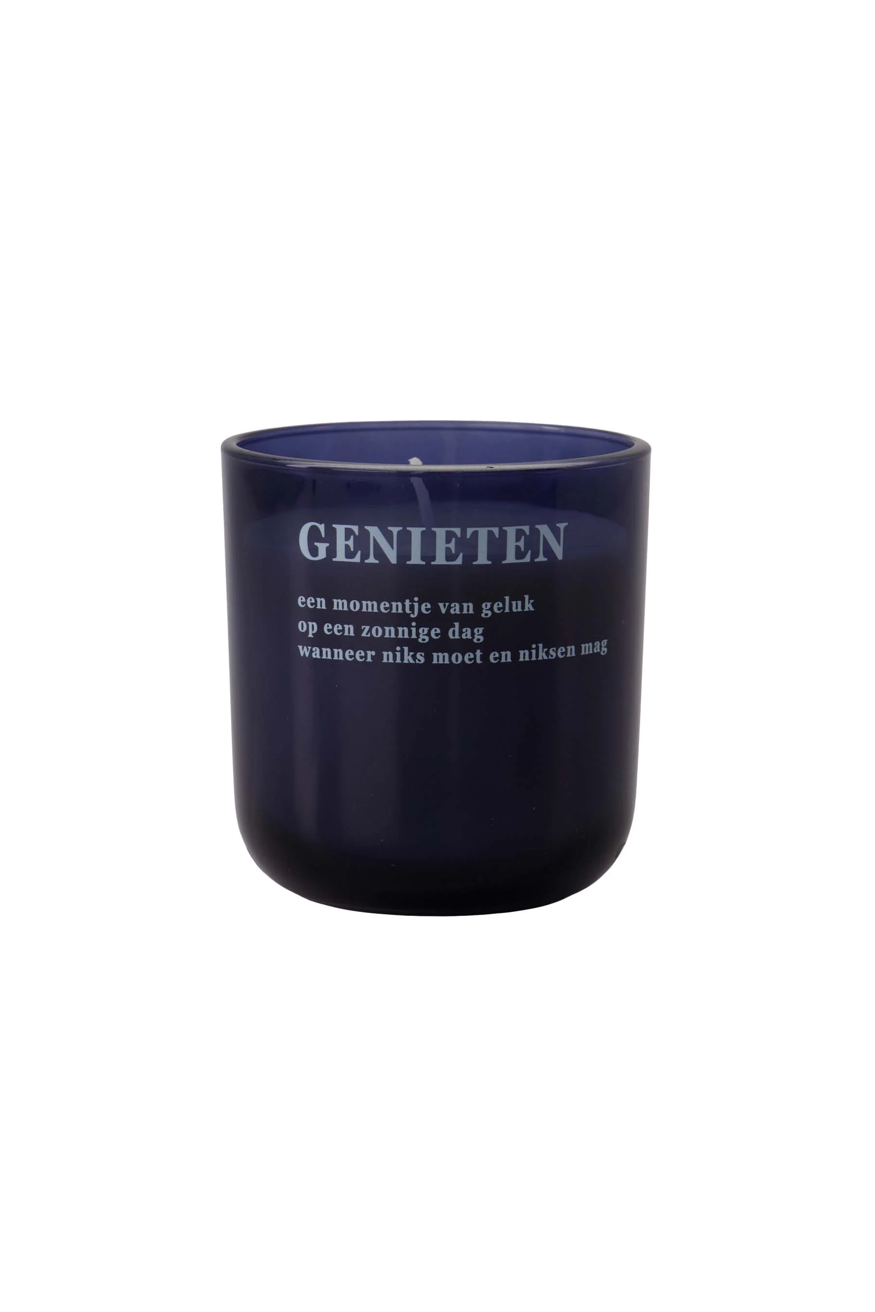 geurkaars glas genieten | donkerblauw