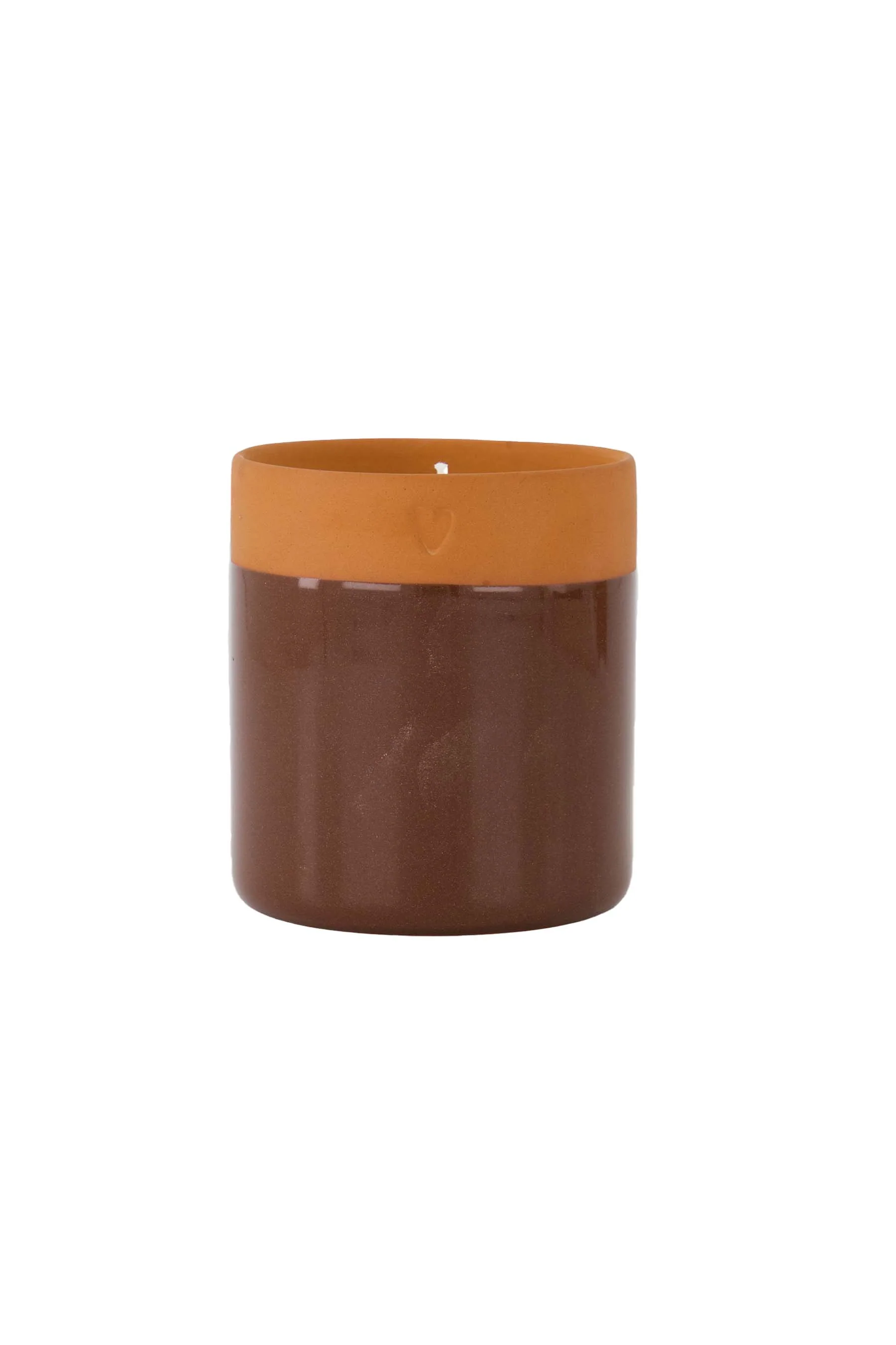 geurkaars terracotta hartje | brown