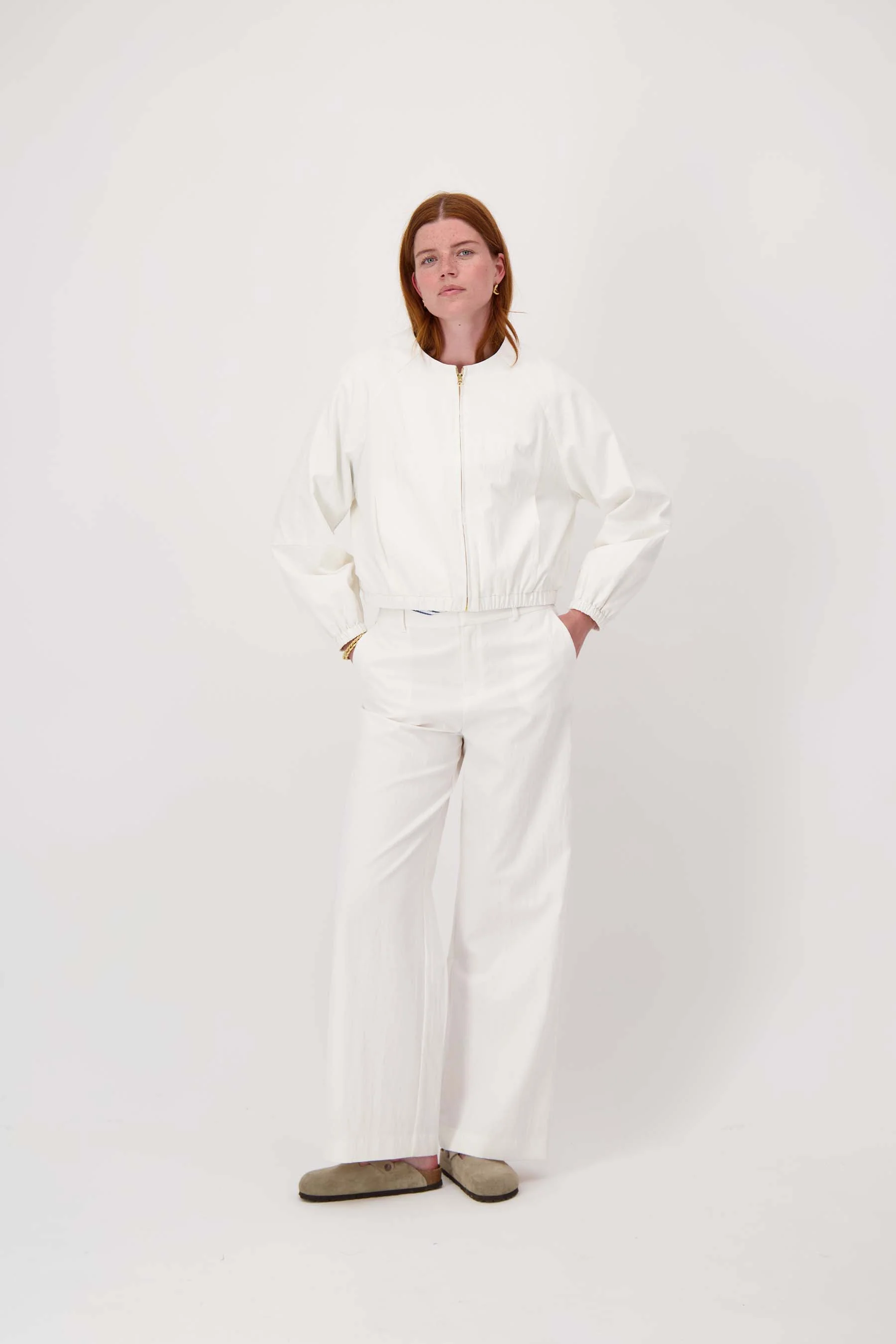 geweven bomber jack | off white - Image 4
