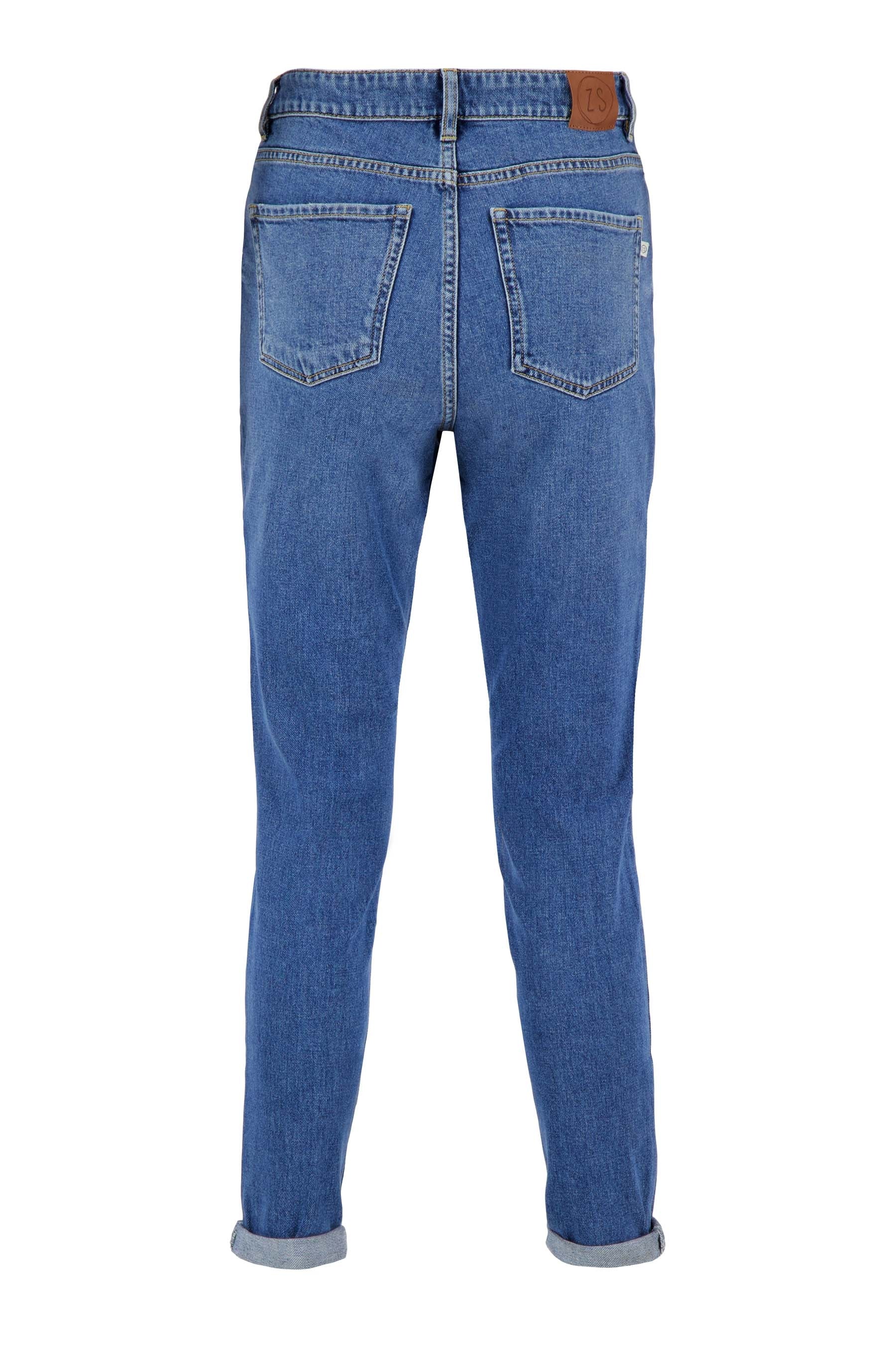 high waist jeans | middenblauw - Image 4