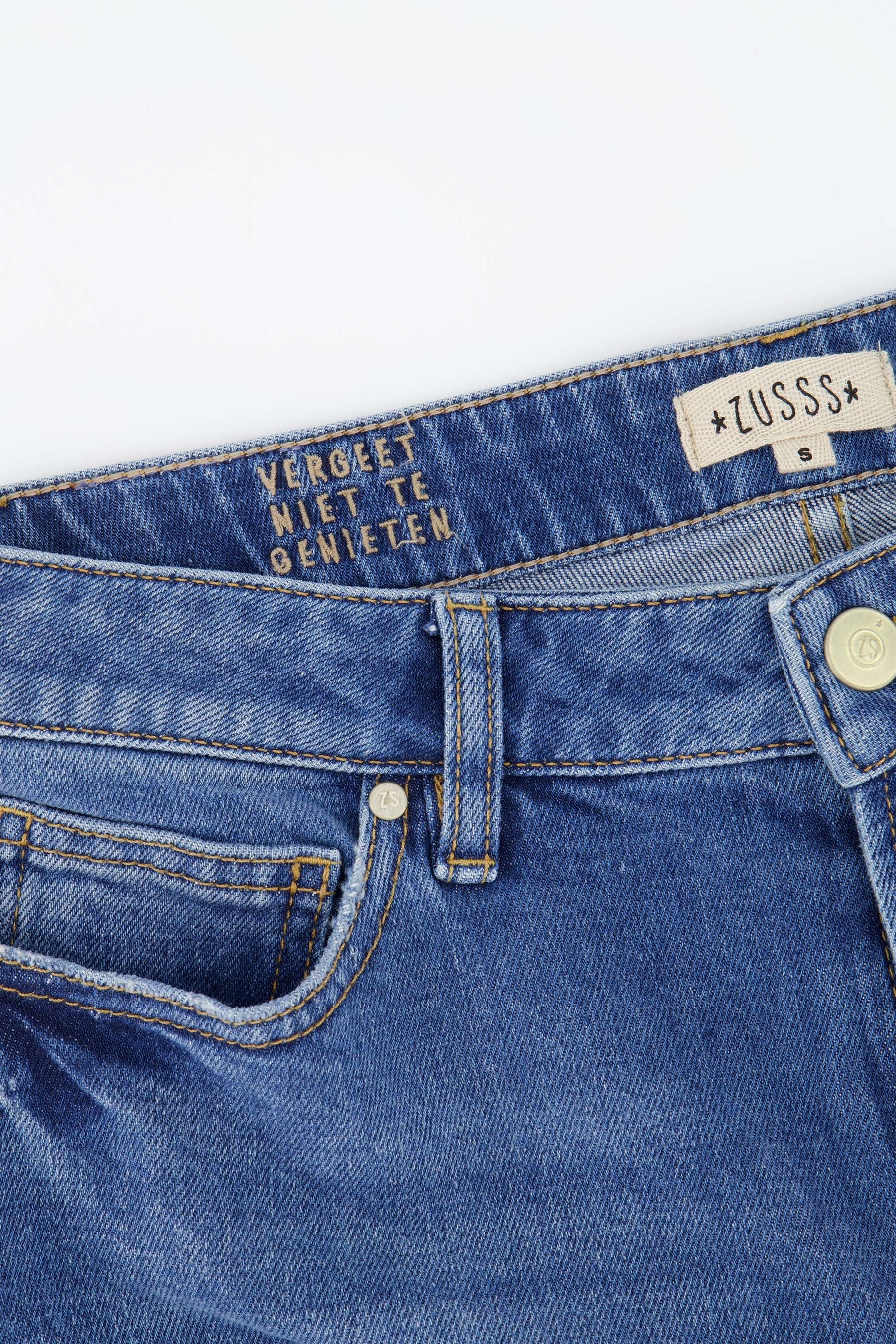 high waist jeans | middenblauw - Image 5
