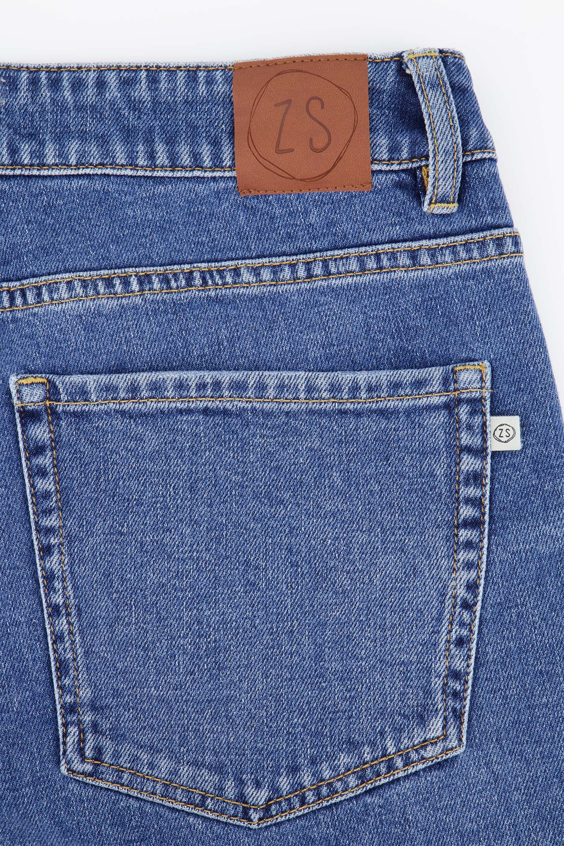 high waist jeans | middenblauw - Image 7