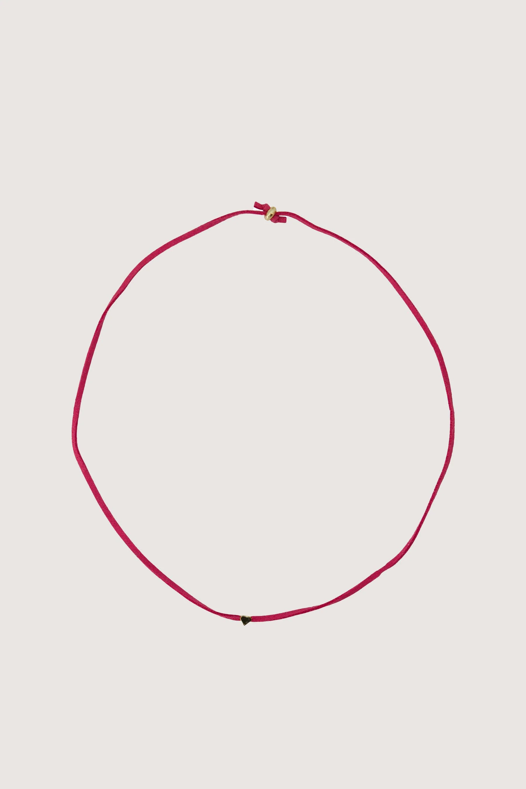 immitatie suede armband met hart | crispy pink - Image 3