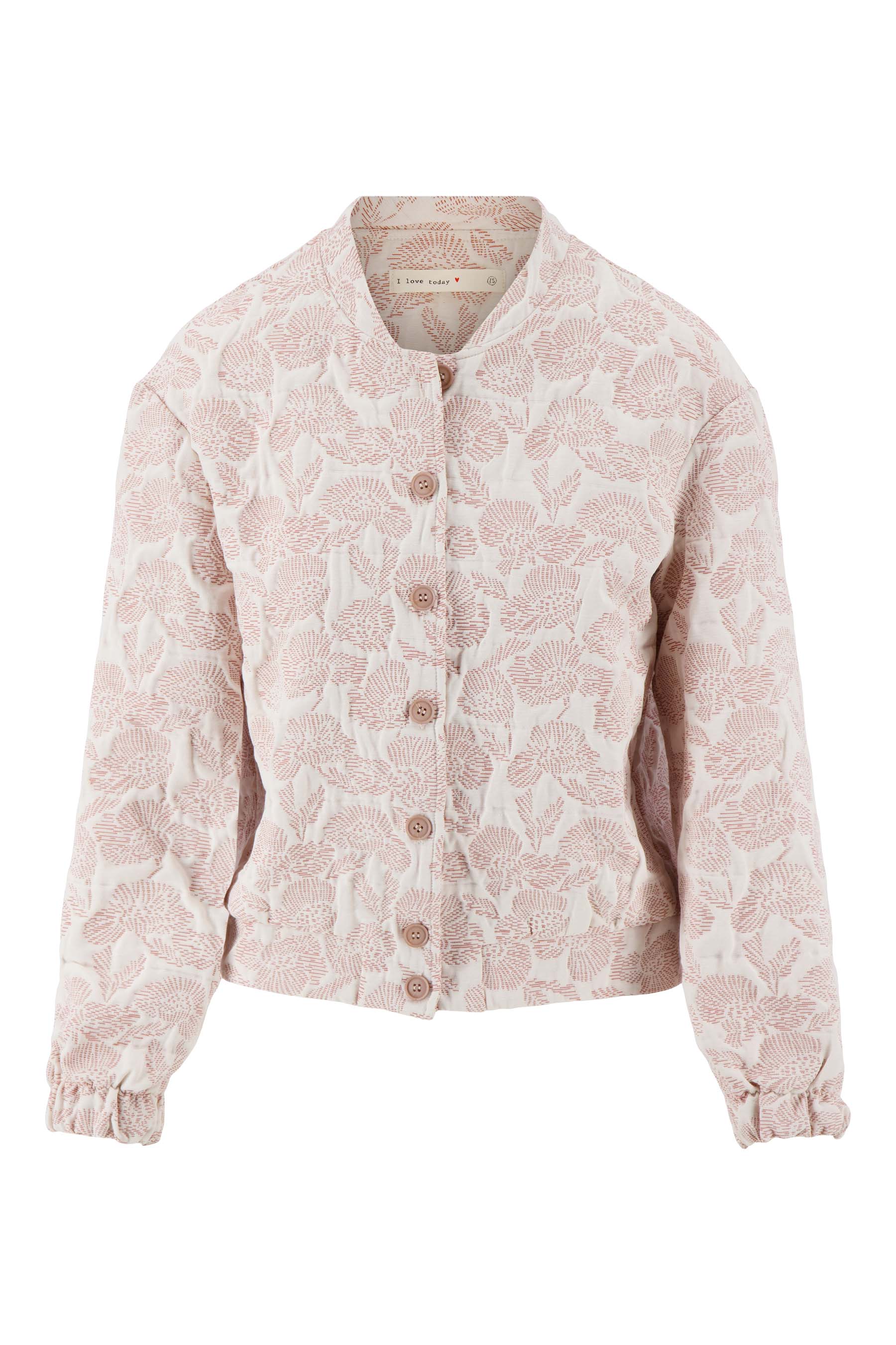 jacquard bomber | ash red / off white - Image 7
