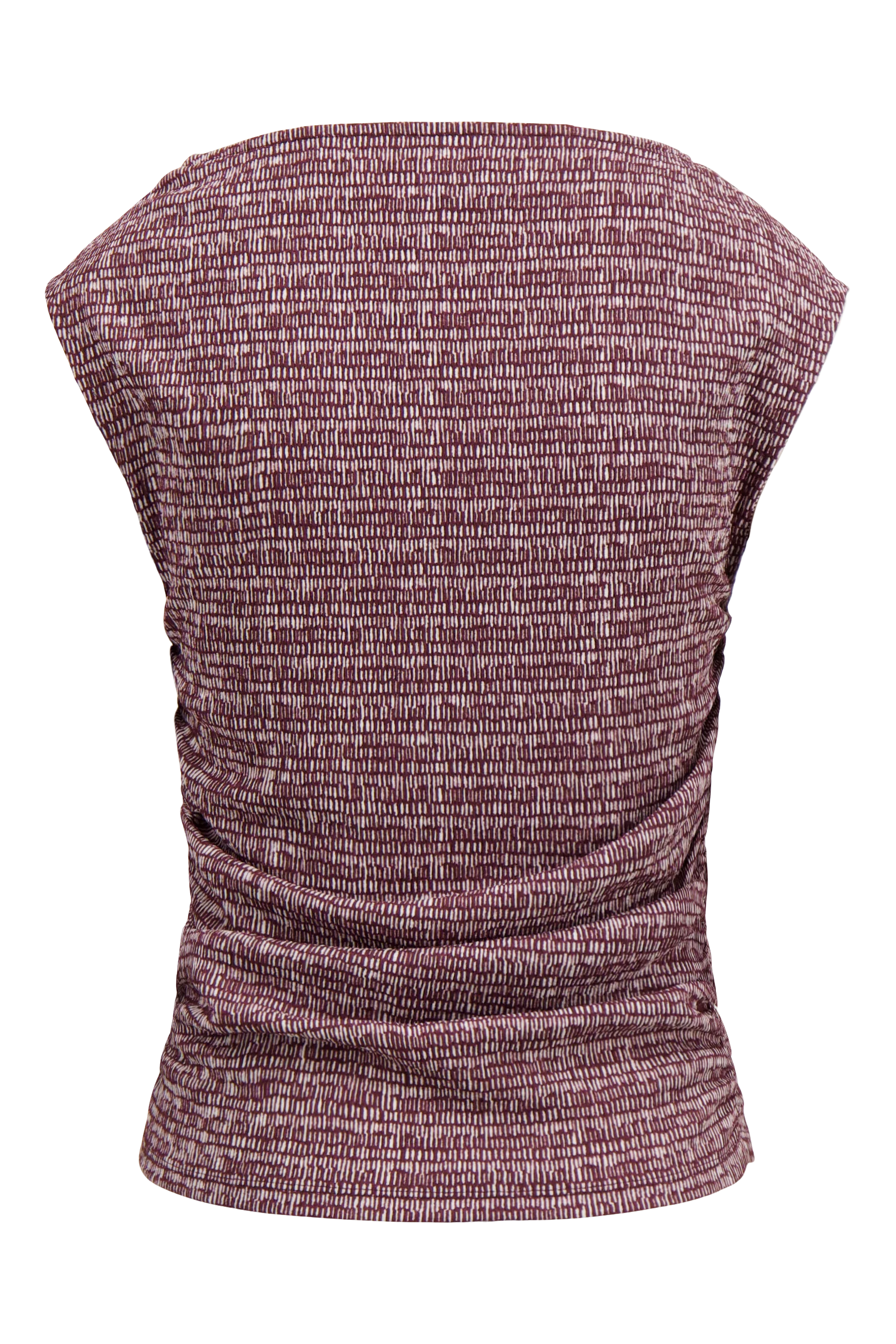 jersey top mouwloos met grafische print | wit / port - Image 6