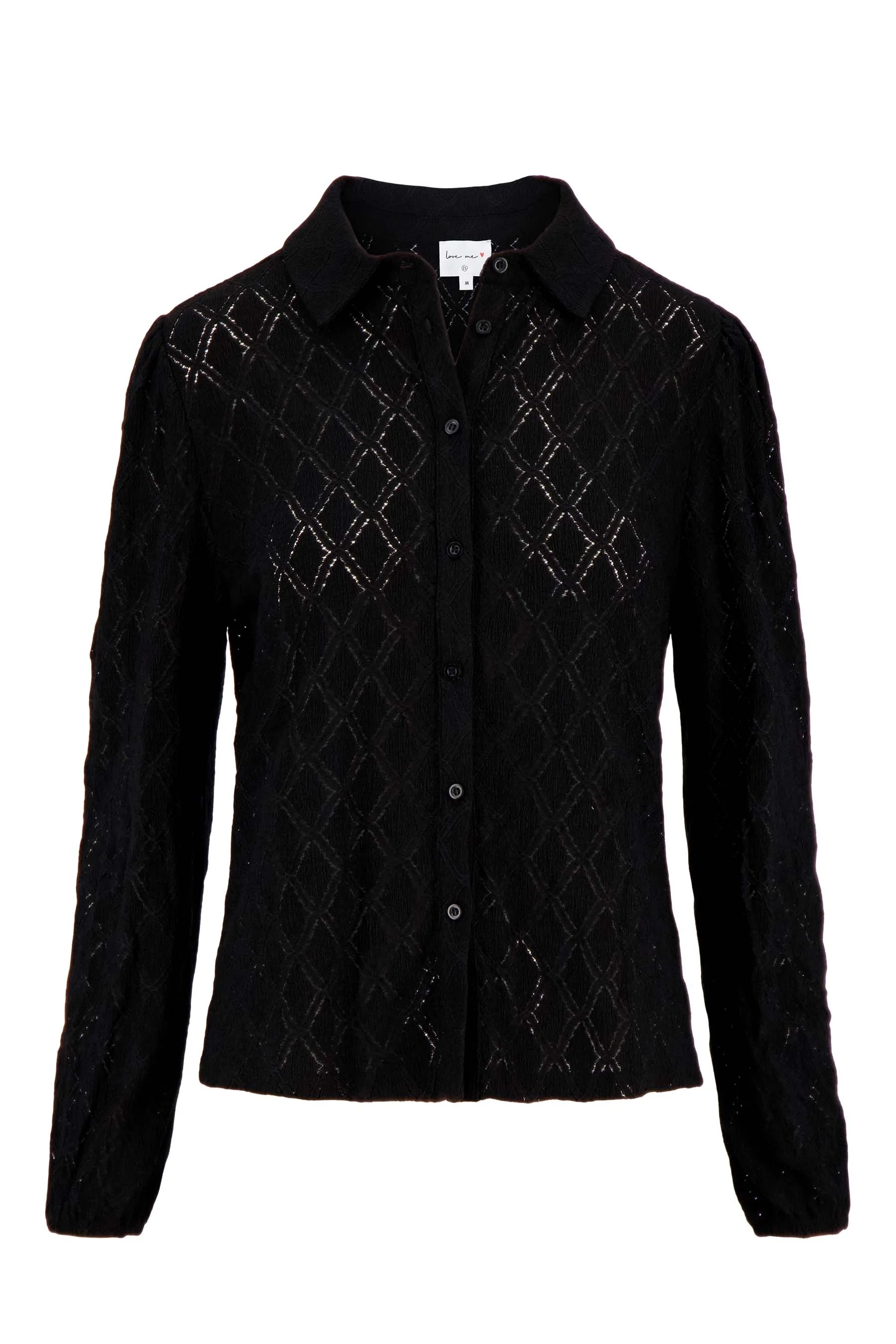 kanten blouse | zwart - Image 3