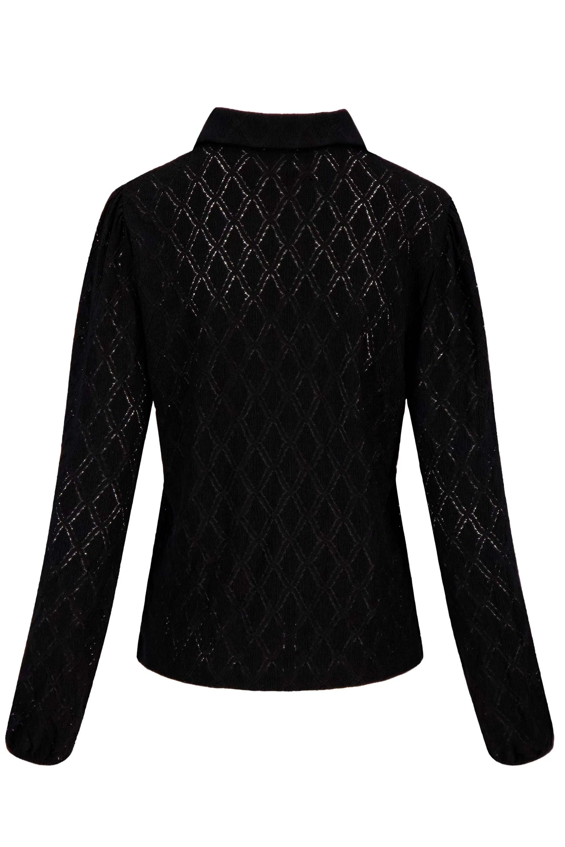 kanten blouse | zwart - Image 4