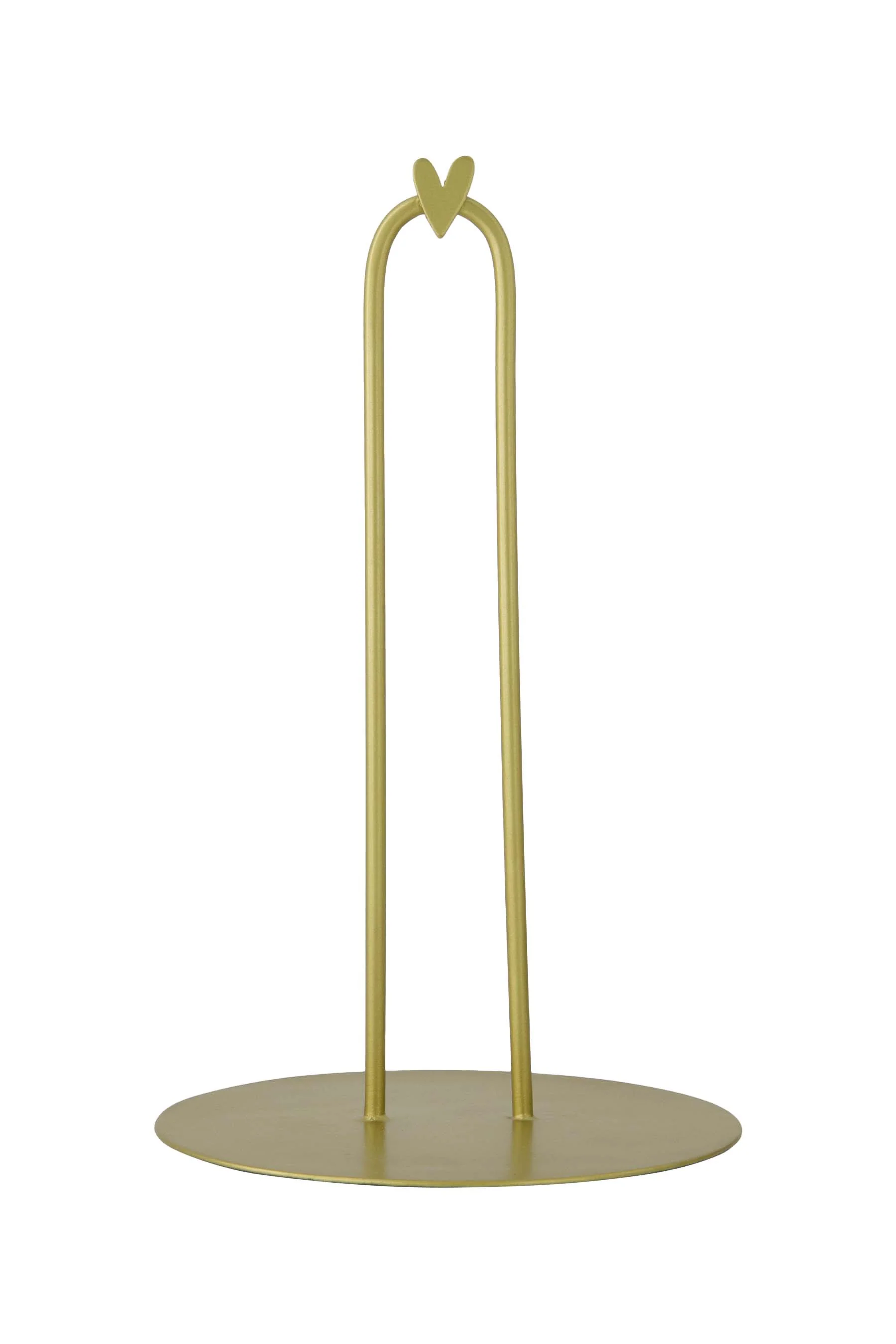 paper towel holder heart gold | gold