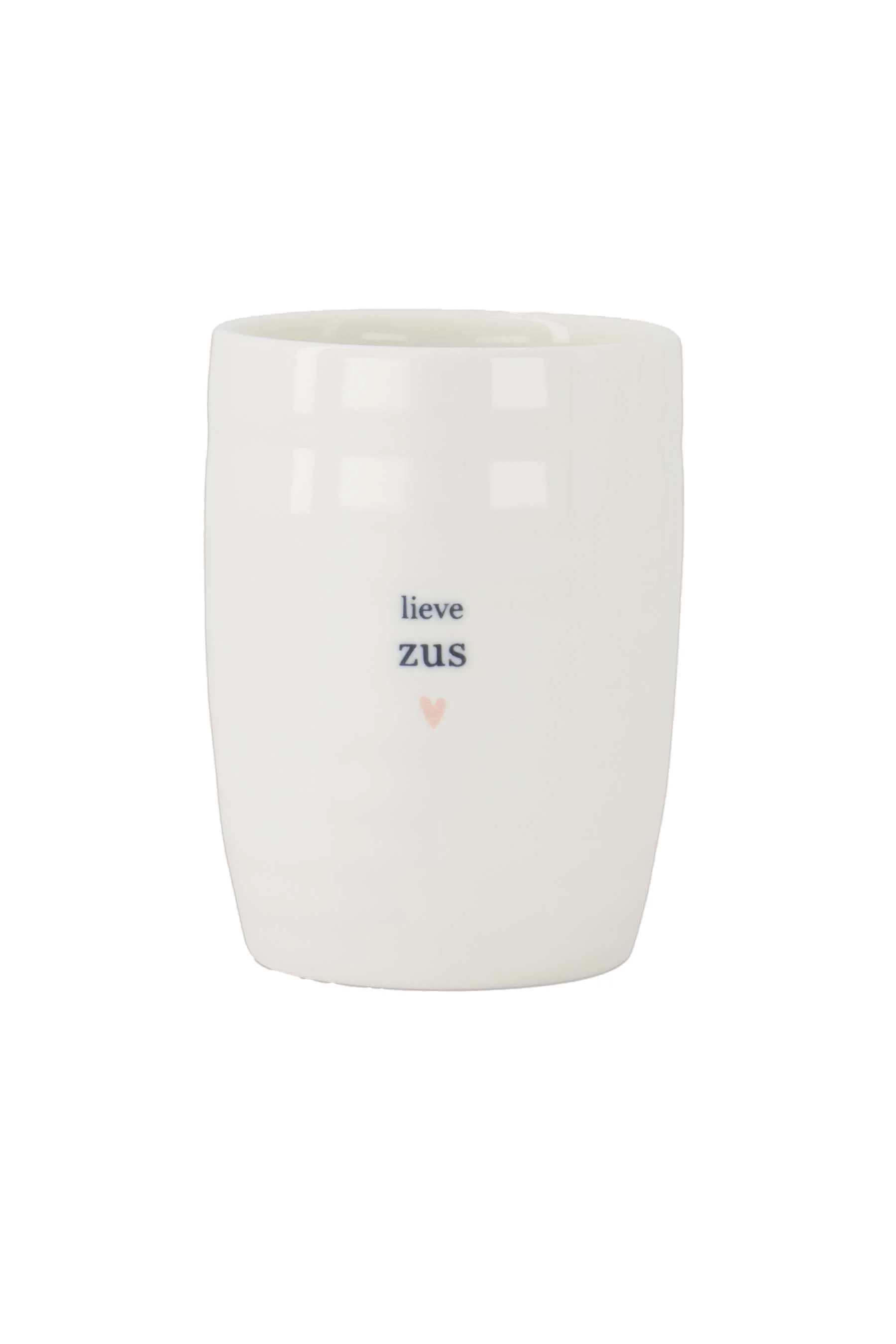 koffiemok lieve zus | white / pink