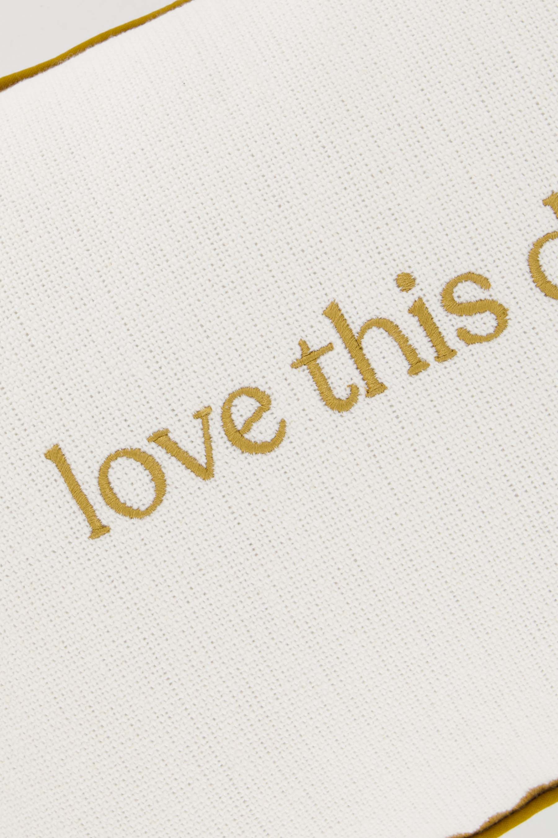 kussen love this day 35x25cm | white / gold - Image 3