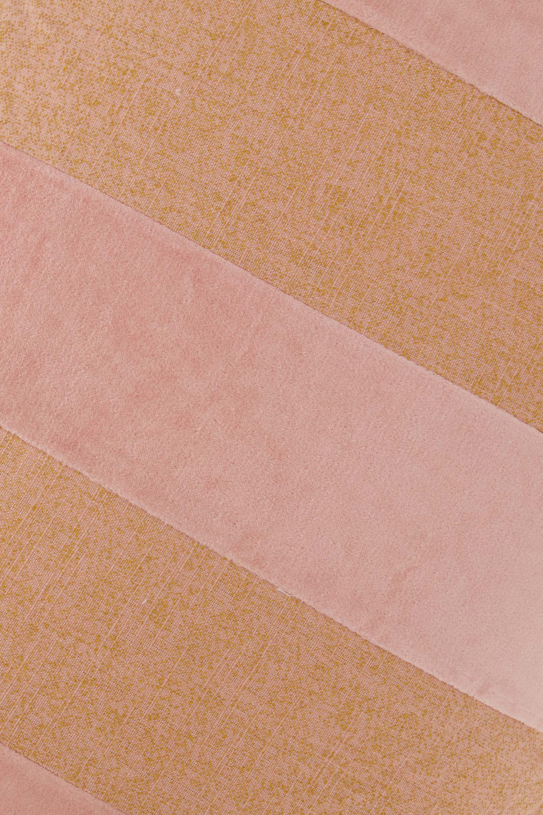kussen streep katoen/velvet 60x40cm | pink - Image 3