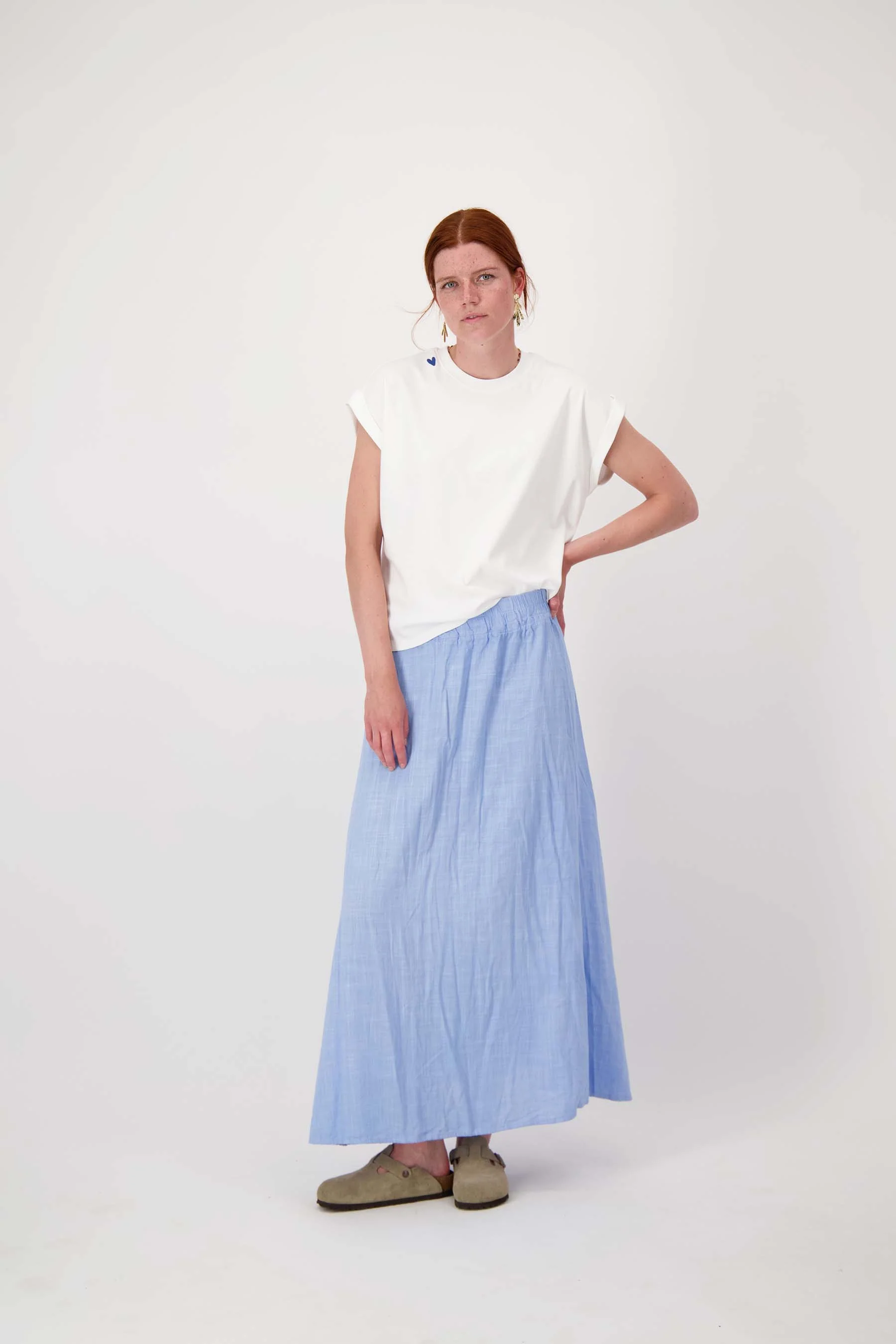 lange rok | lavenderblauw