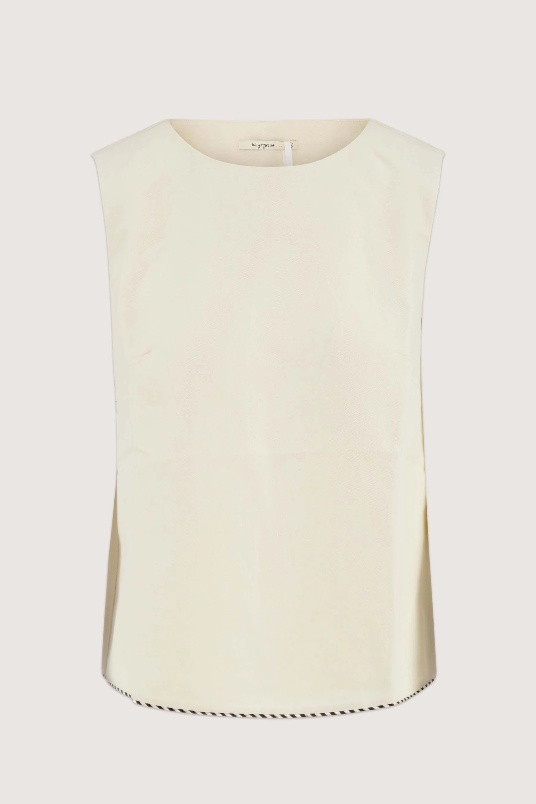 linnen top mouwloos met details tapes | soft kit - Image 3
