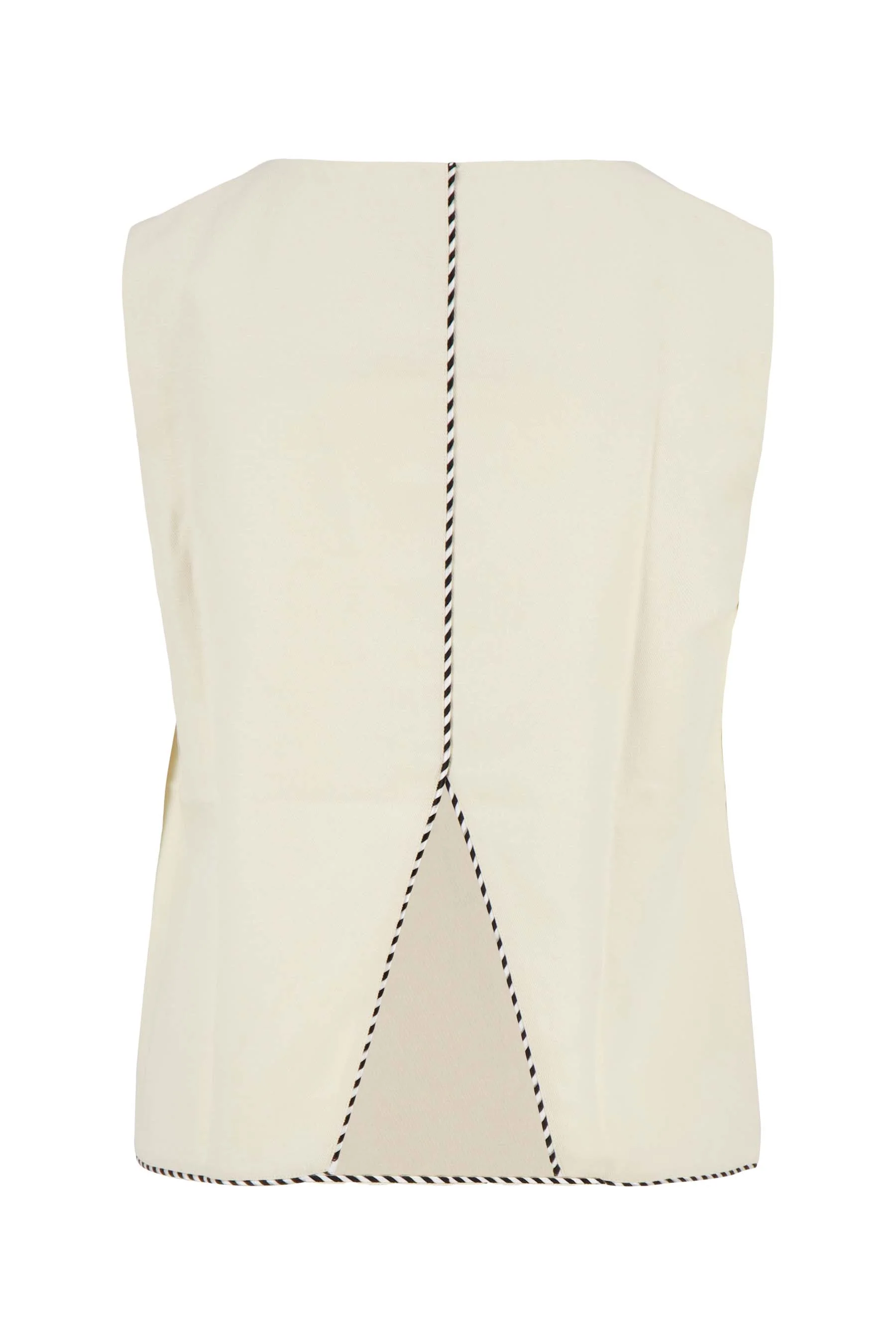 linnen top mouwloos met details tapes | soft kit - Image 4