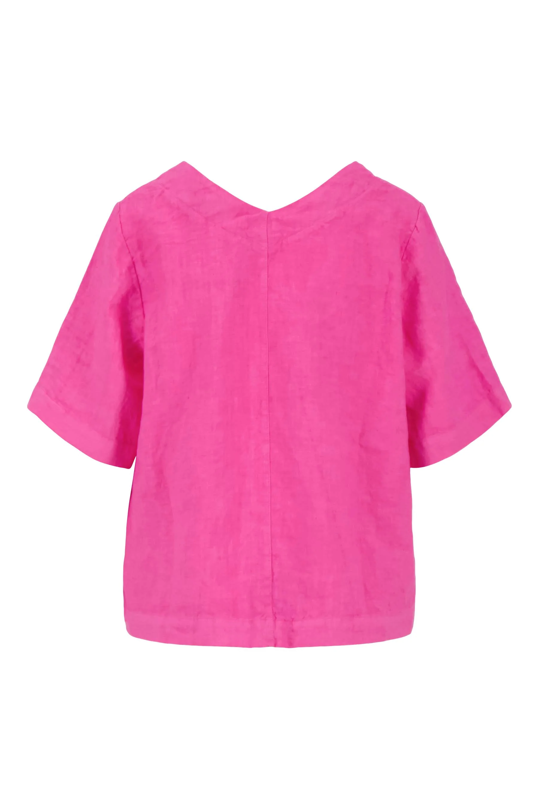linnen v-hals top | fel roze - Image 5