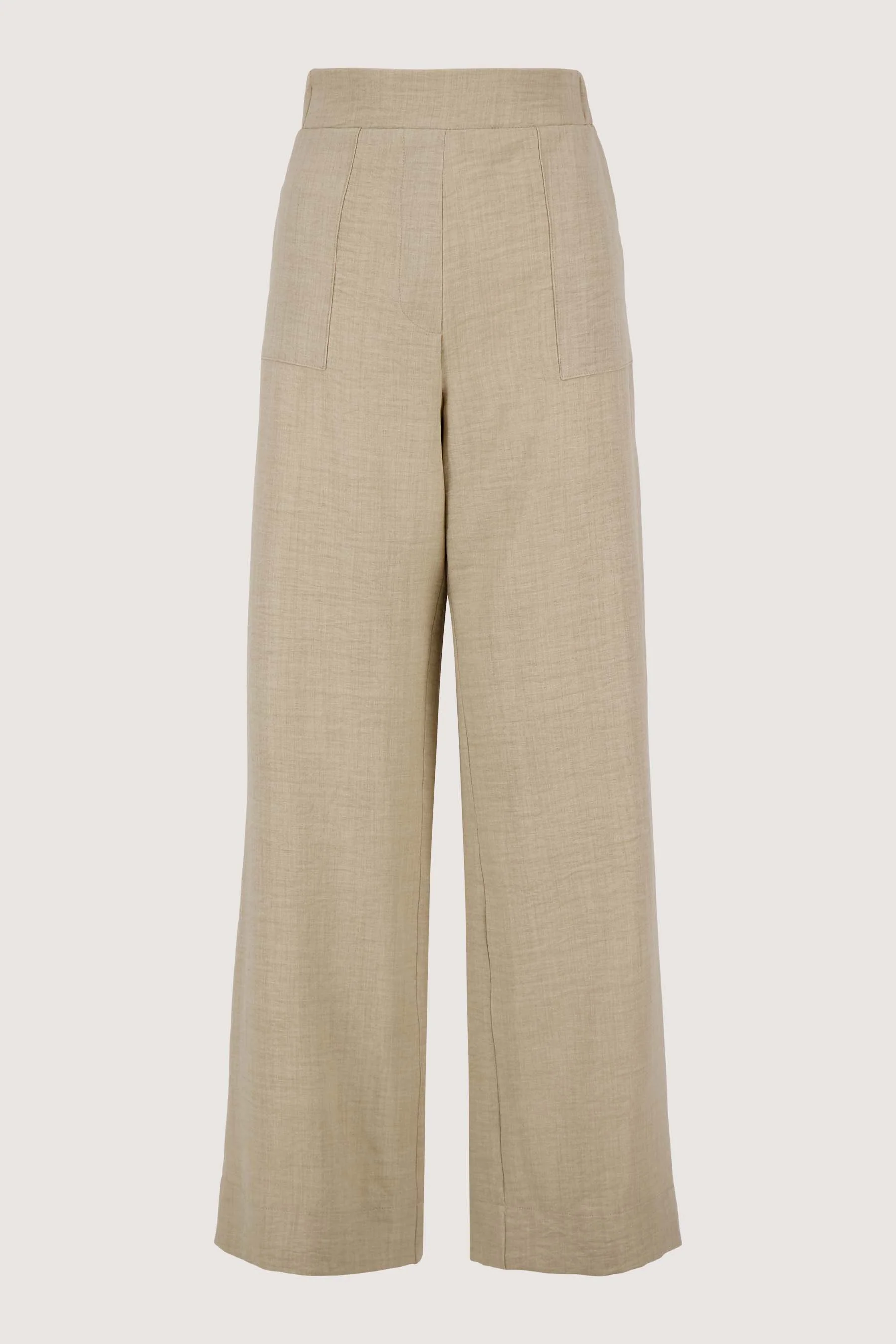 losvallende broek met stretch | soft sand - Image 5