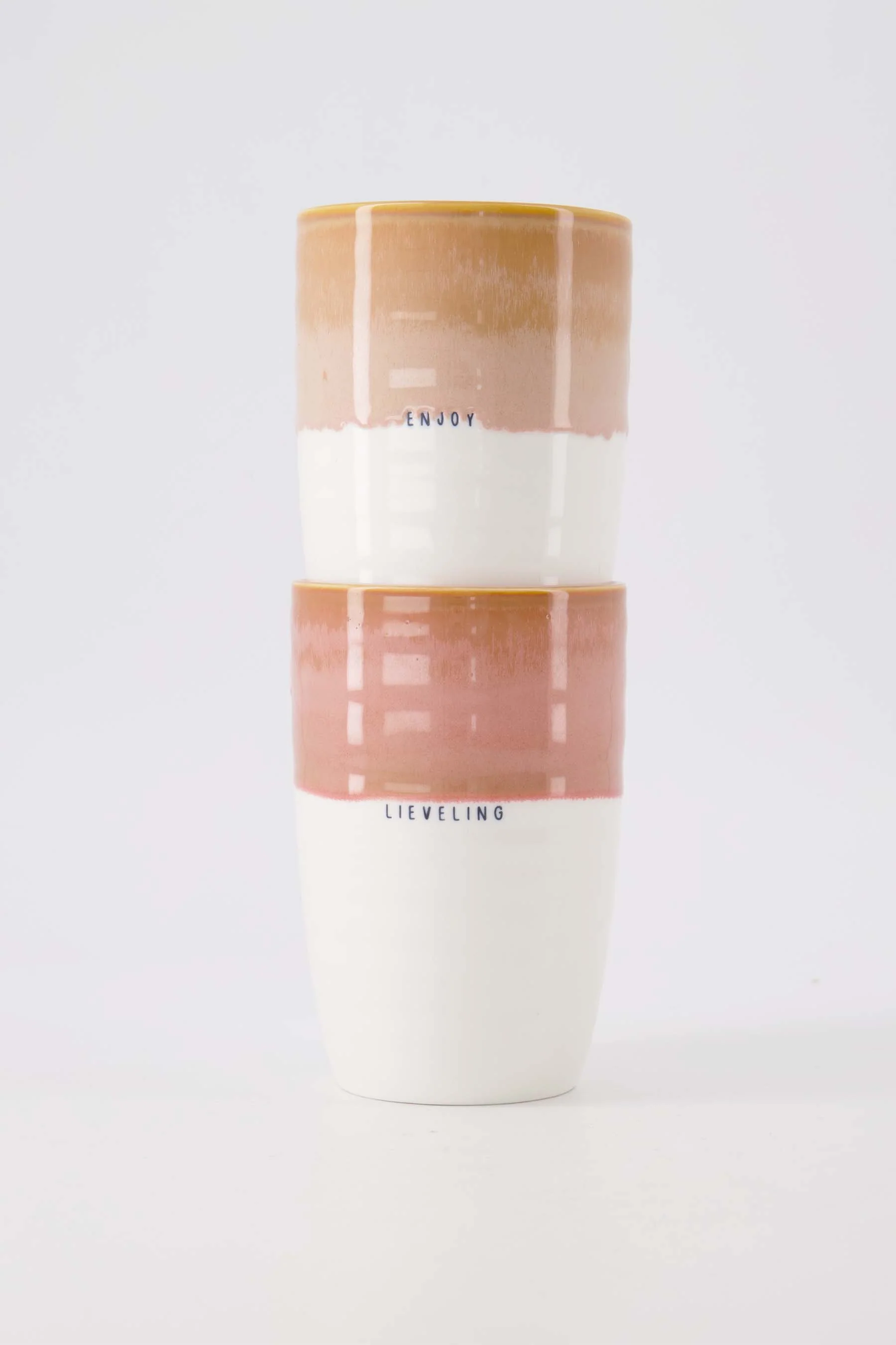 mok L lieveling | white / dark pink - Image 2