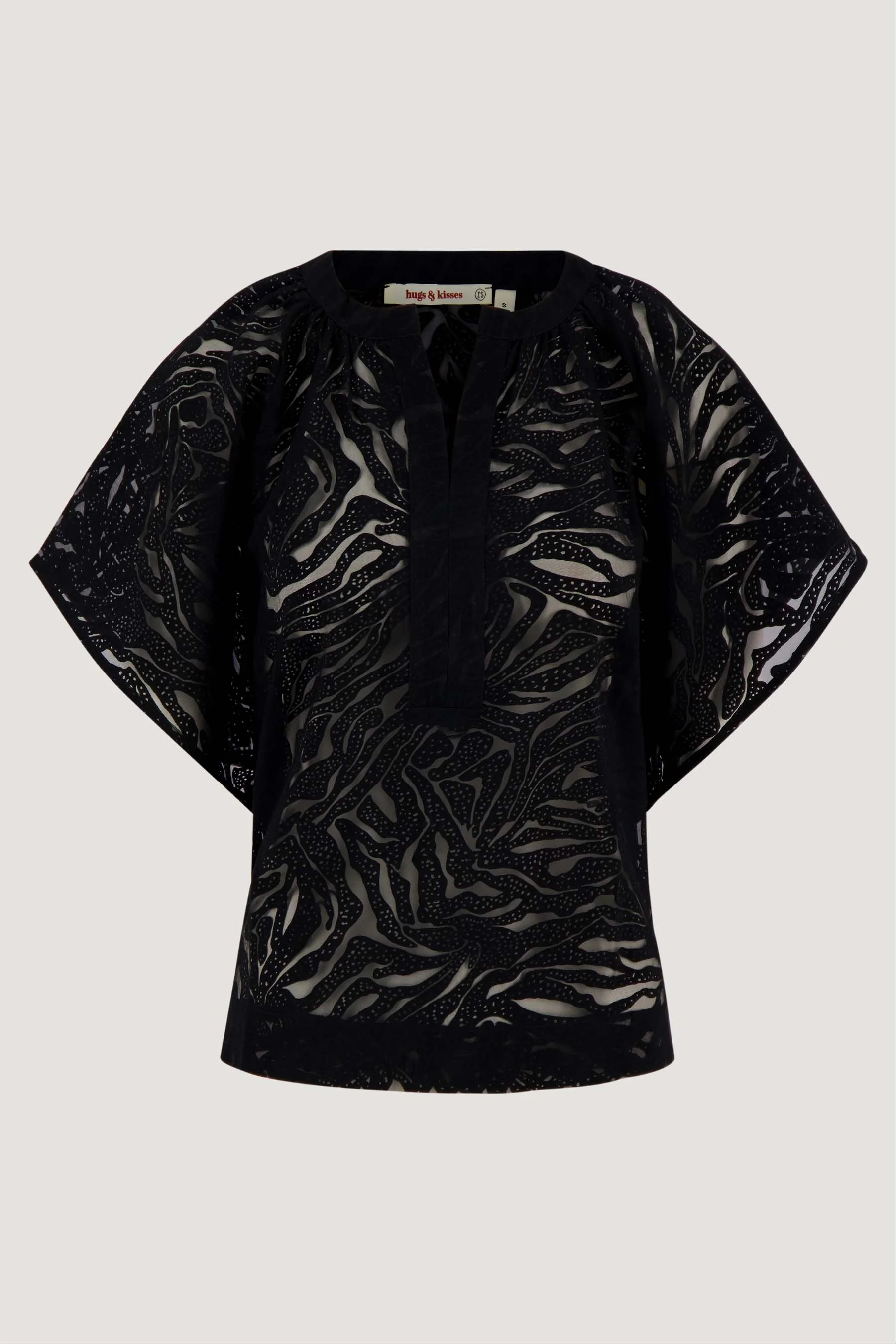 organza top raglan | black - Image 3