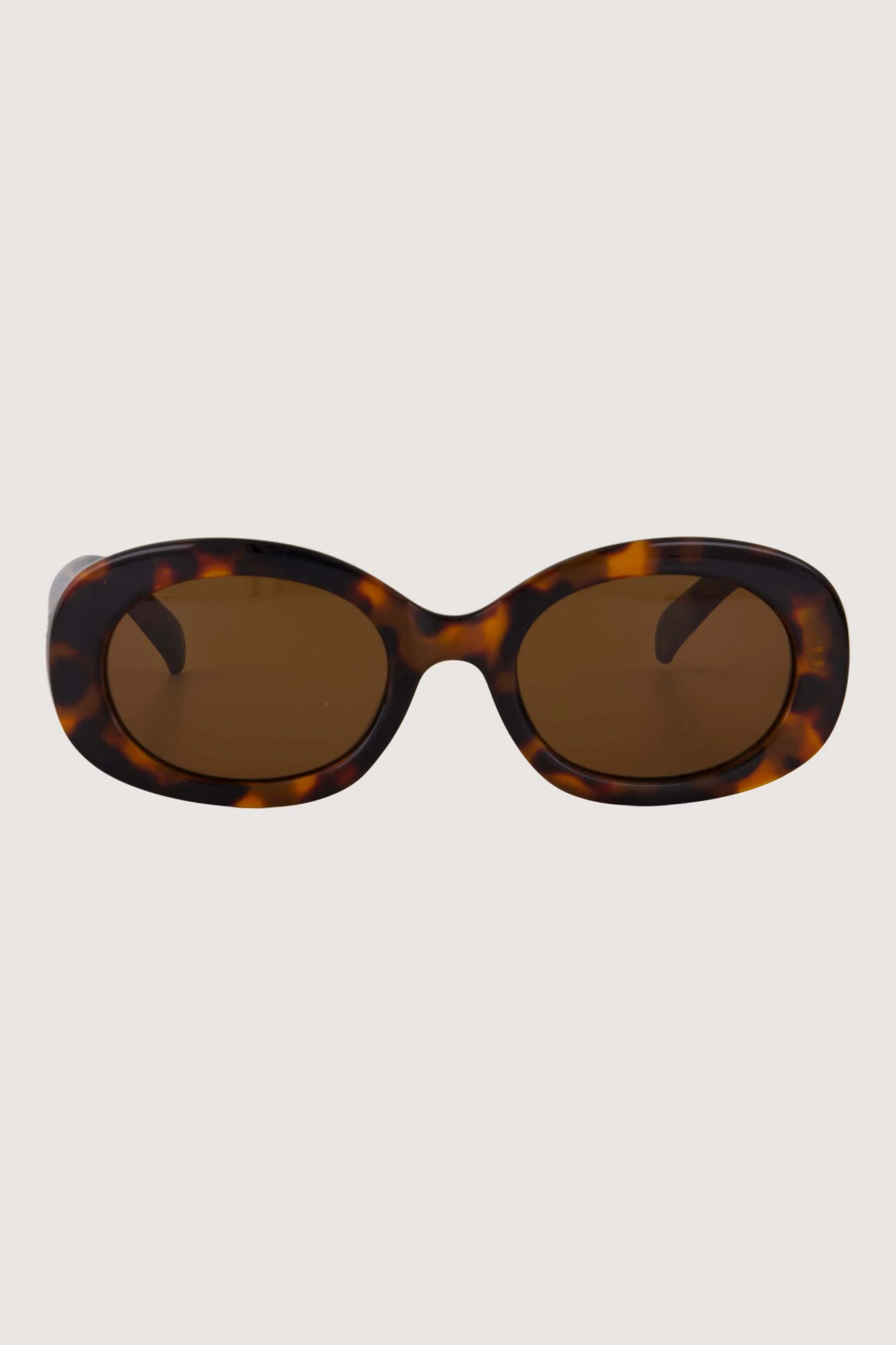 ovalen zonnebril met panter print incl koker | brown - Image 3