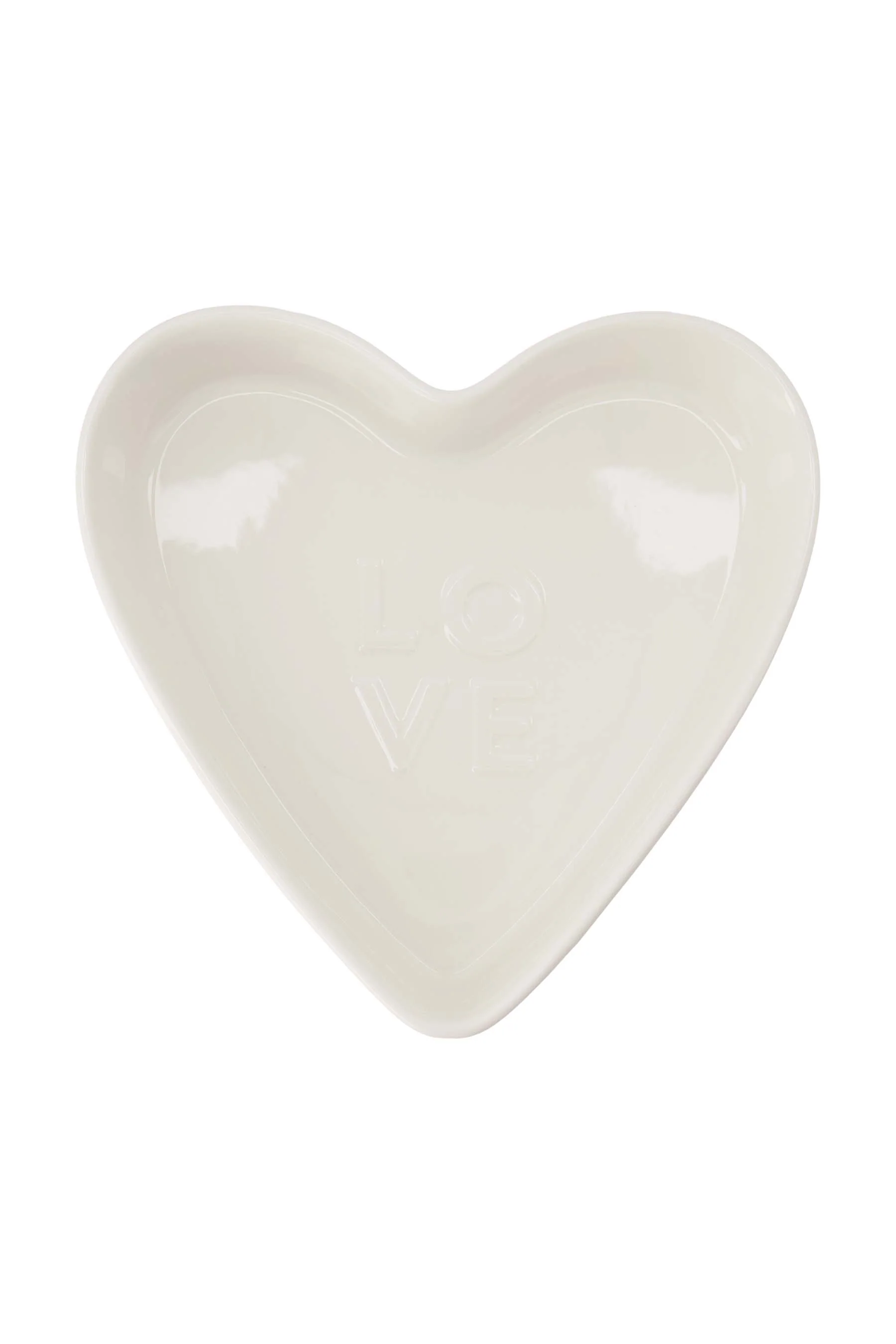 ovenschaal keramiek hartvorm love groot | white
