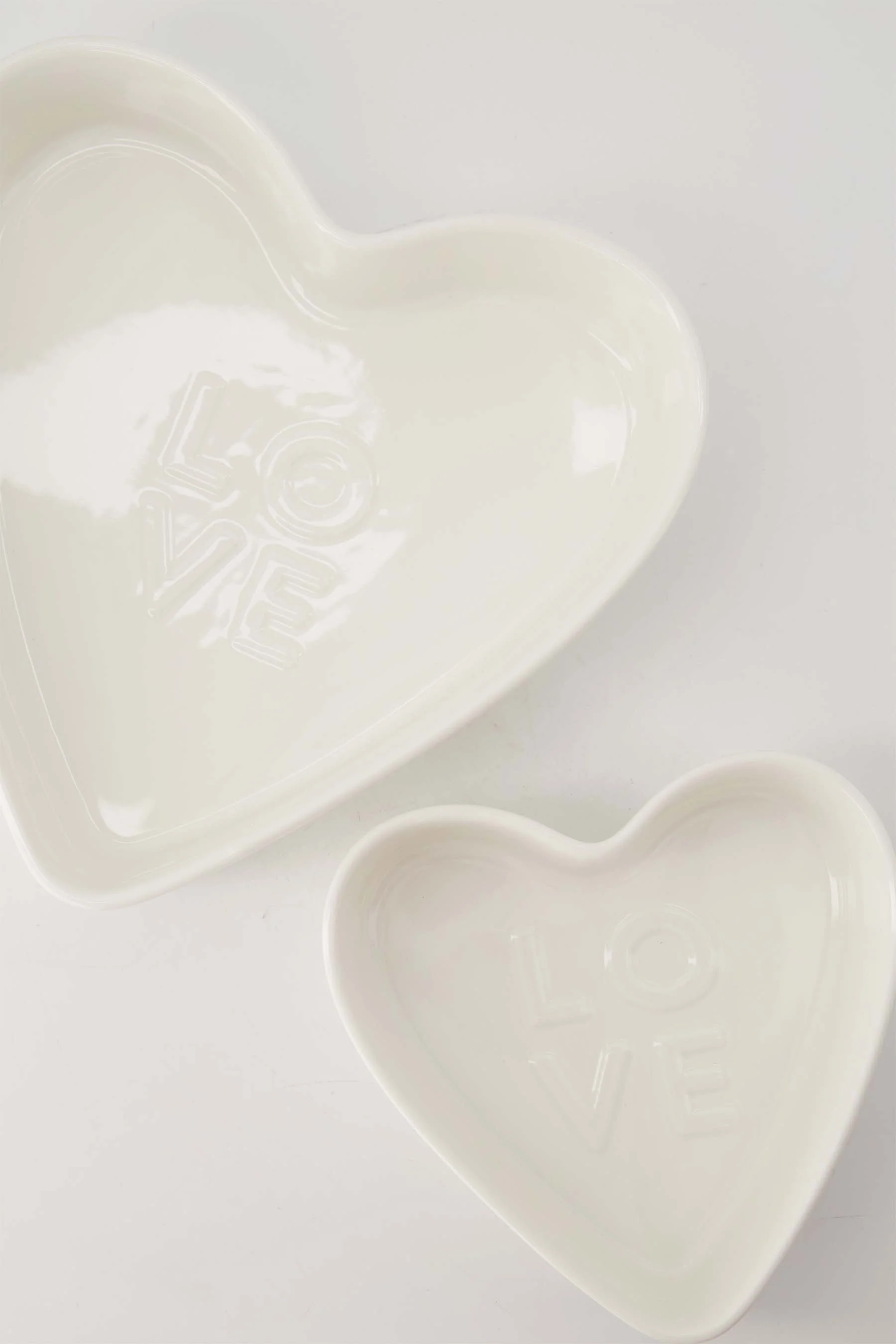 ovenschaal keramiek hartvorm love groot | white - Image 2