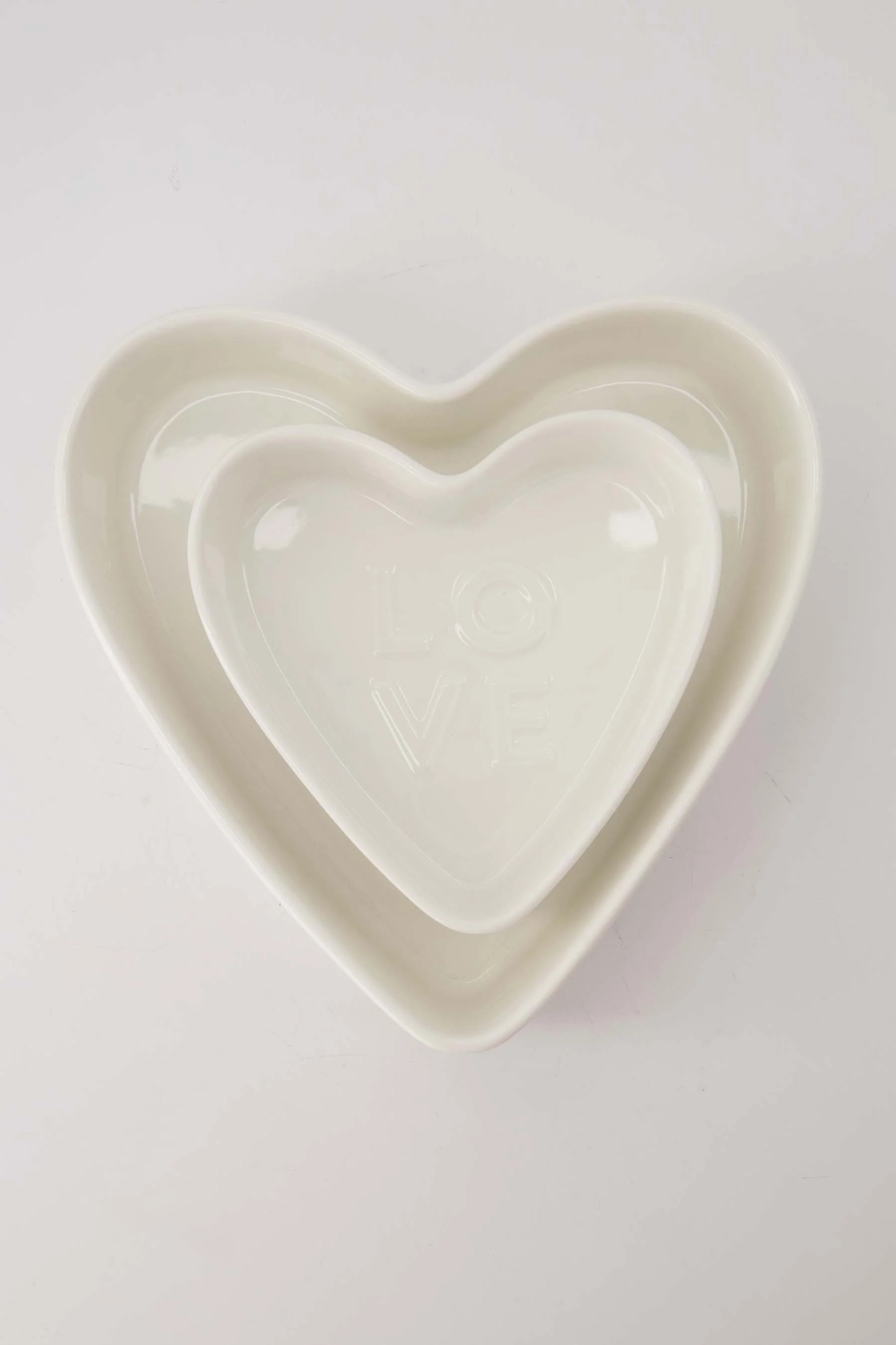 ovenschaal keramiek hartvorm love groot | white - Image 4