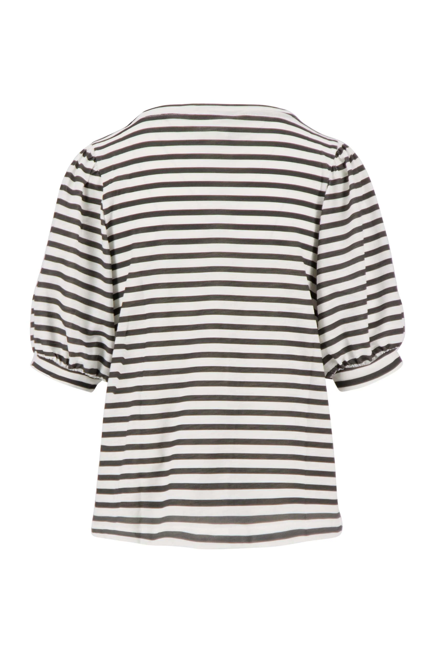 pofmouw top met streep | off white / zwart - Image 4