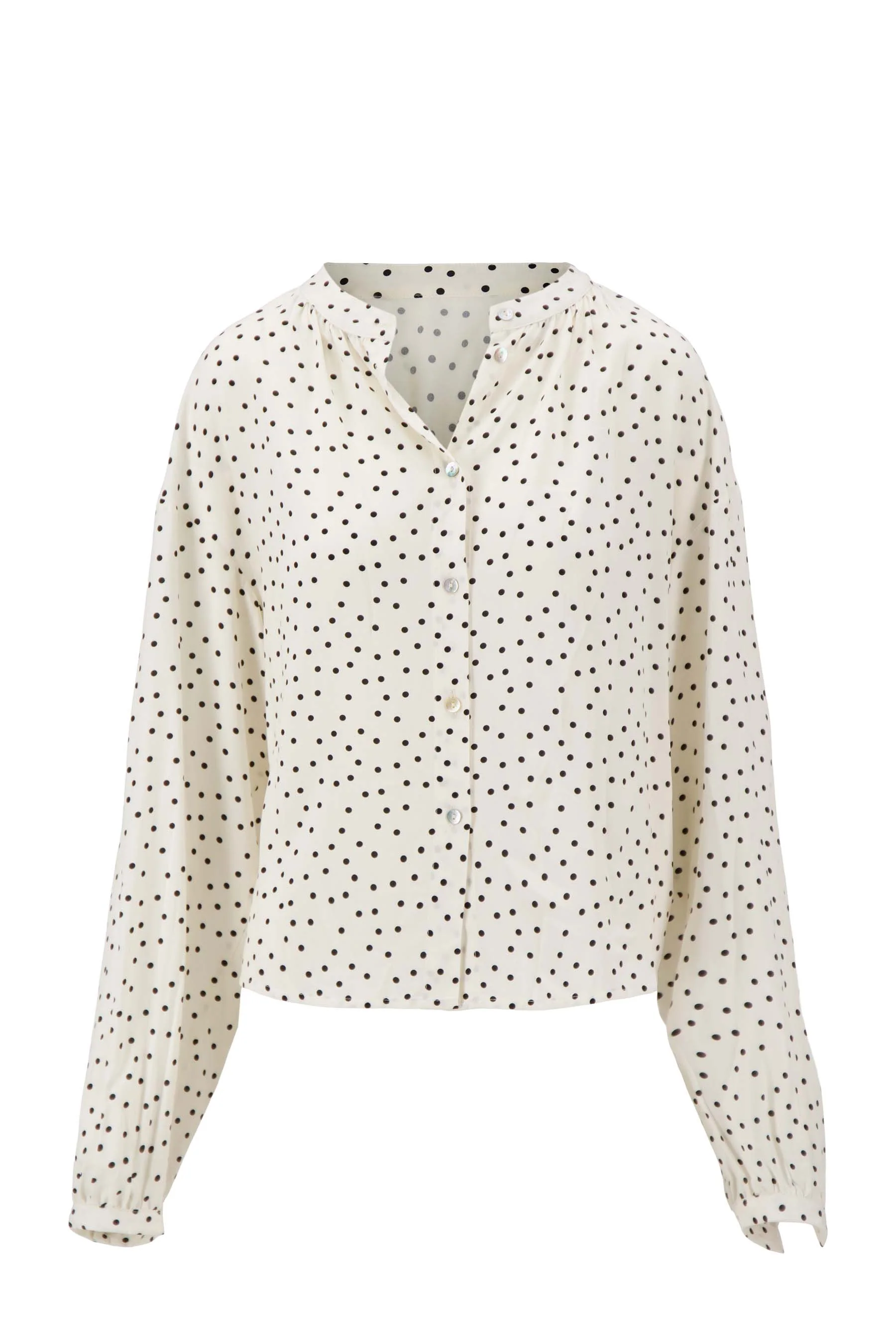 polkadot blouse | off white / zwart - Image 3