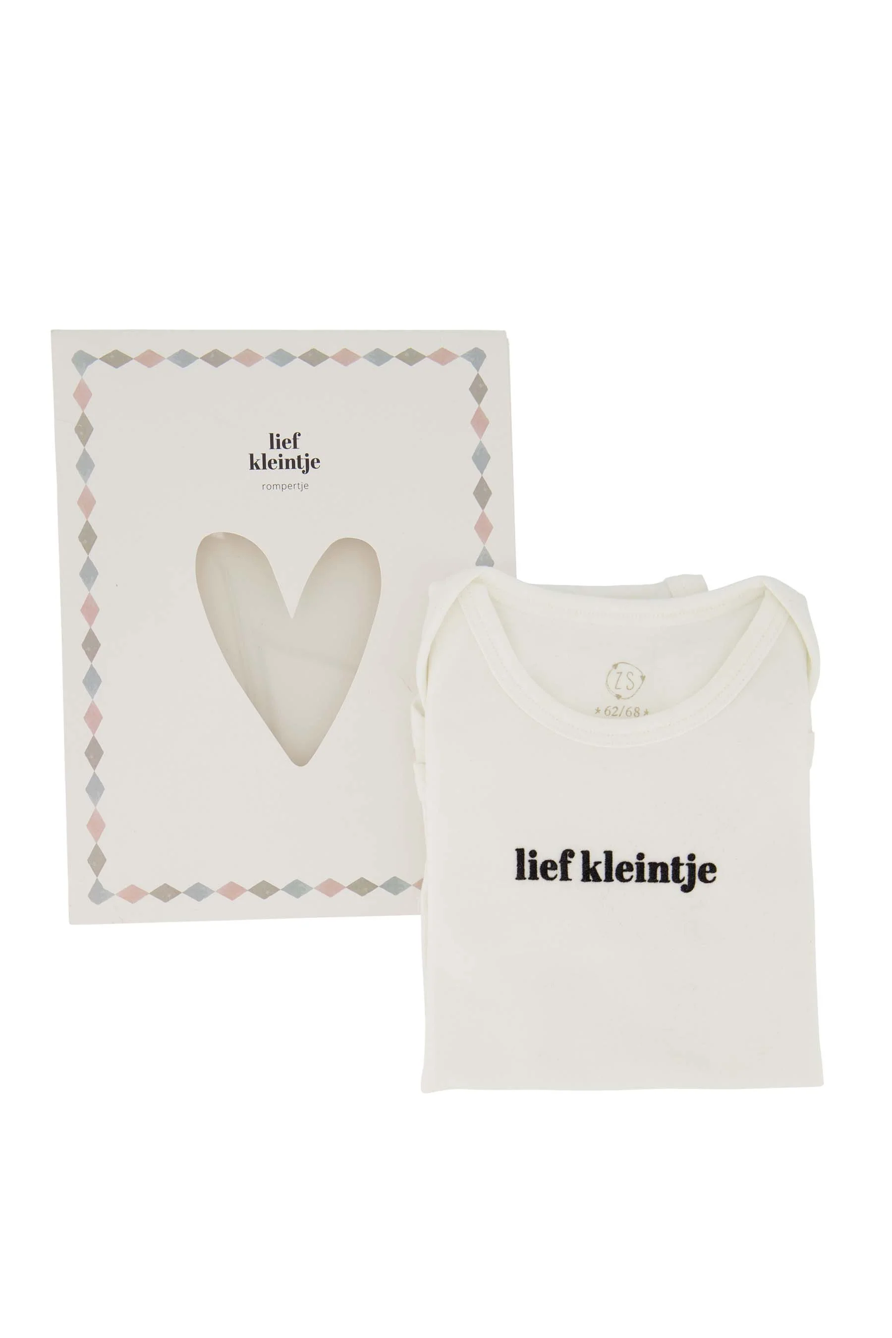 rompertje lief kleintje in doosje maat 62/68 wit/zwart | white / black - Image 4